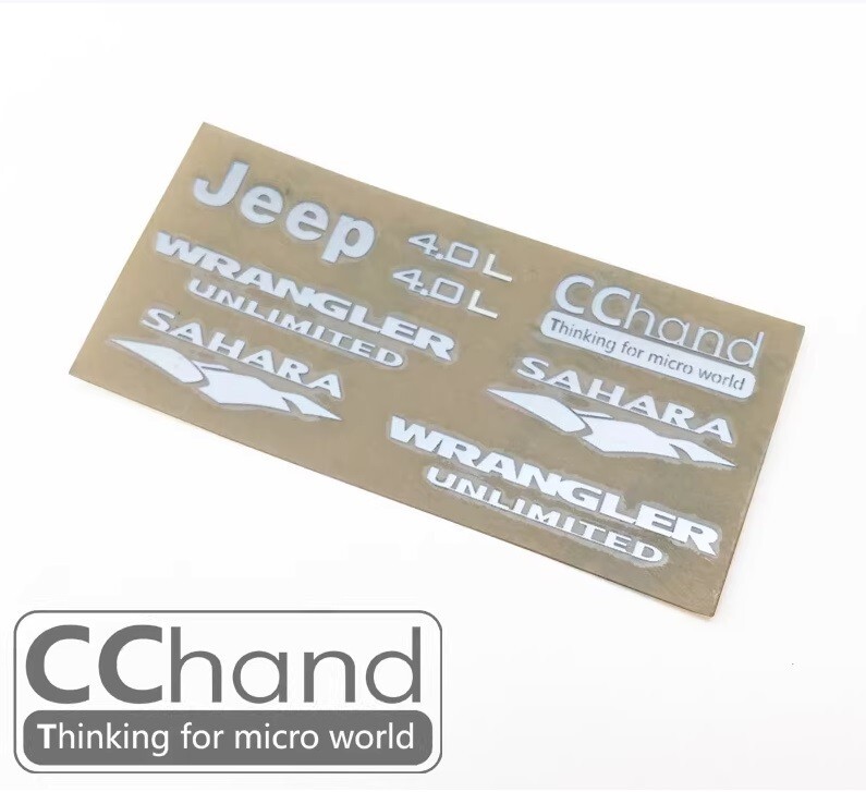 CC HAND Metal logo set Fit 1/10 AXIAL SCX10 90027/90035 JEEP JK