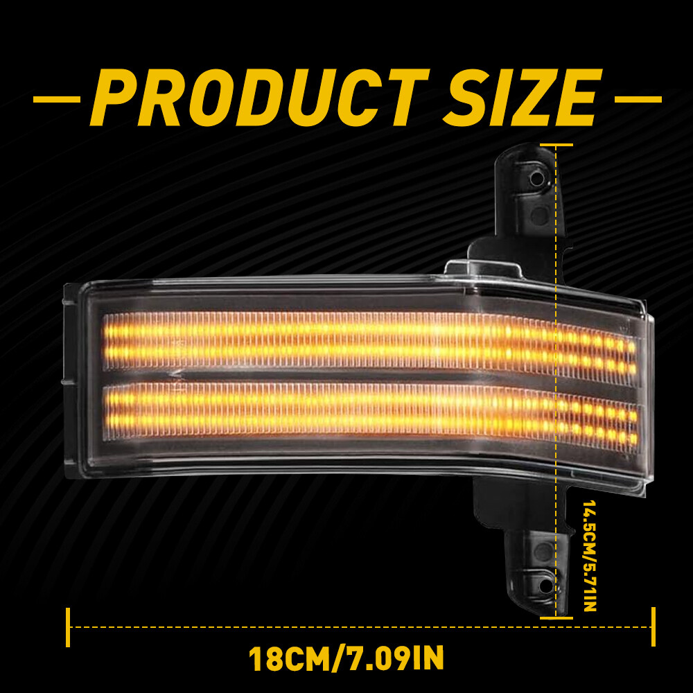 For 14-18 Chevy Silverado GMC Sierra Tow Side Mirror Signal Light Switchback LED