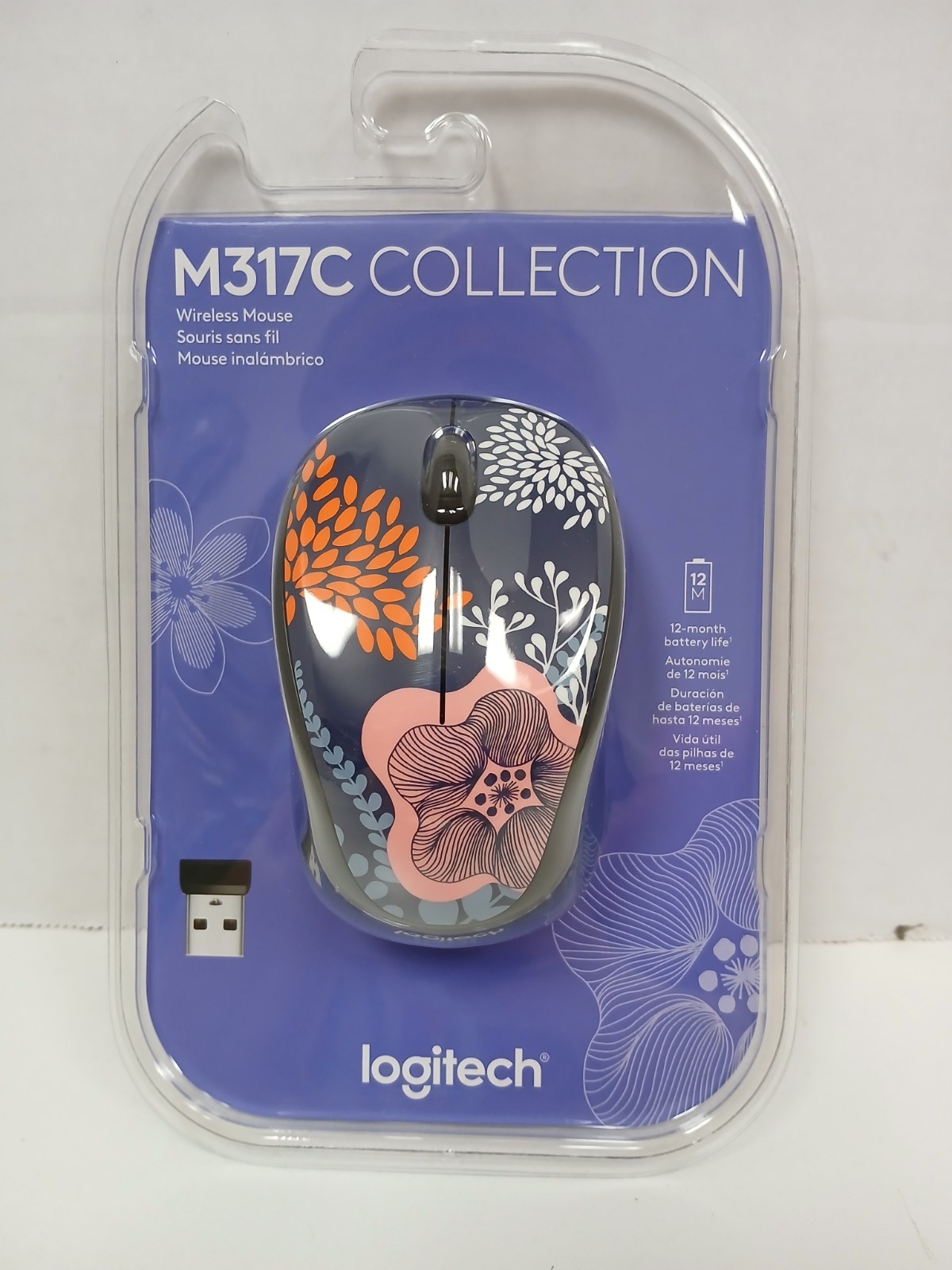 Logitech M317C Wireless Floral Mouse