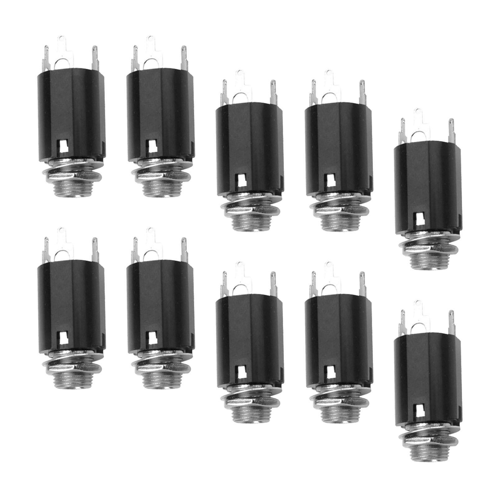 10 Pieces Guitar Endpin Jack Clear Sound Stereo Output Plug