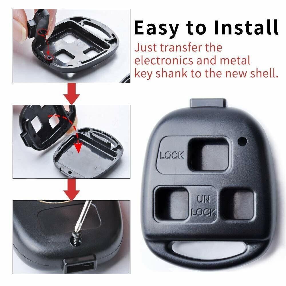 3B Lexus Remote Head Shell Case Repair Kit DO IT YOURSELF NO LOCKSMITH NEEDED