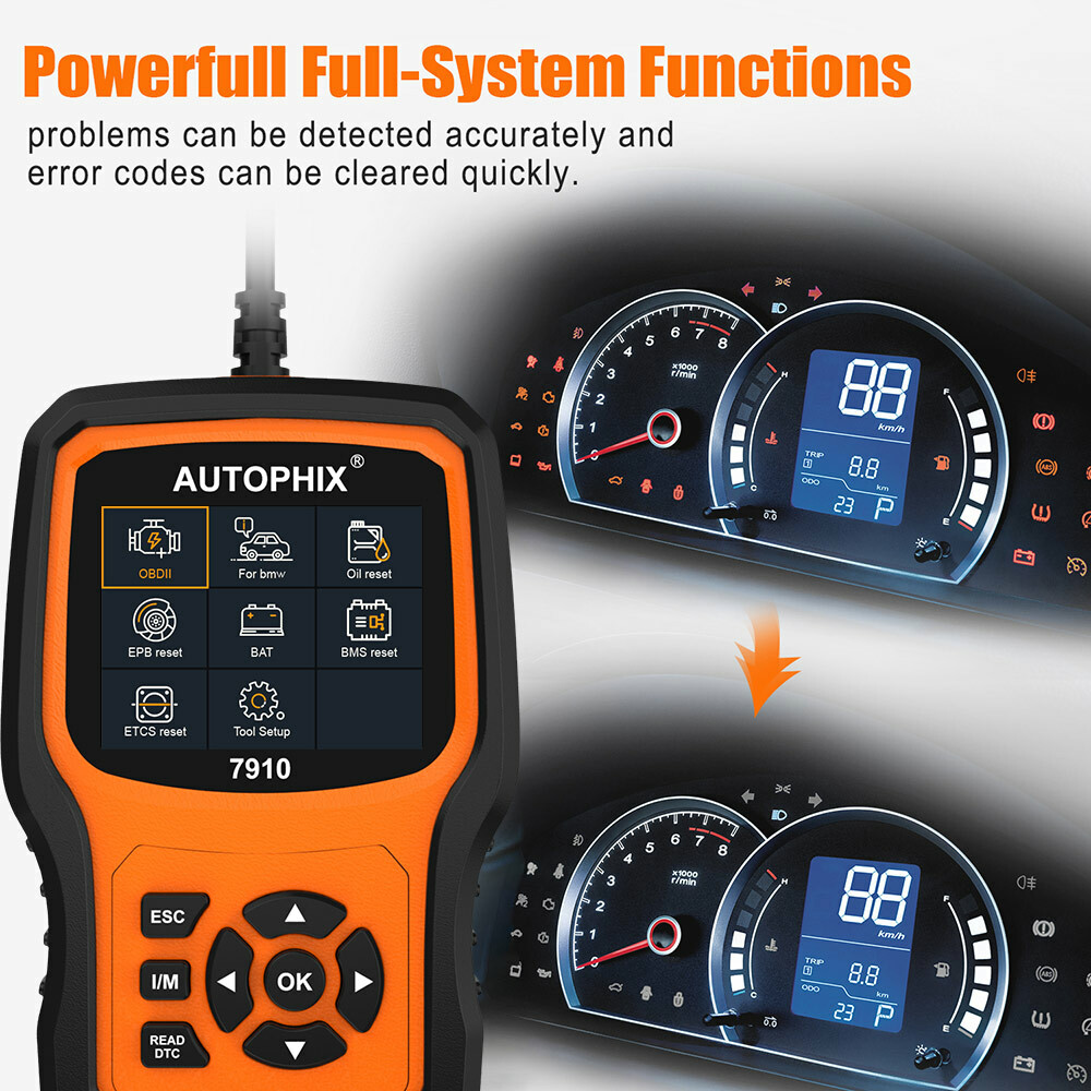 Autophix All System OBD2 Engine Fault Code Reader ABS SRS EPB TPMS Reset for BMW