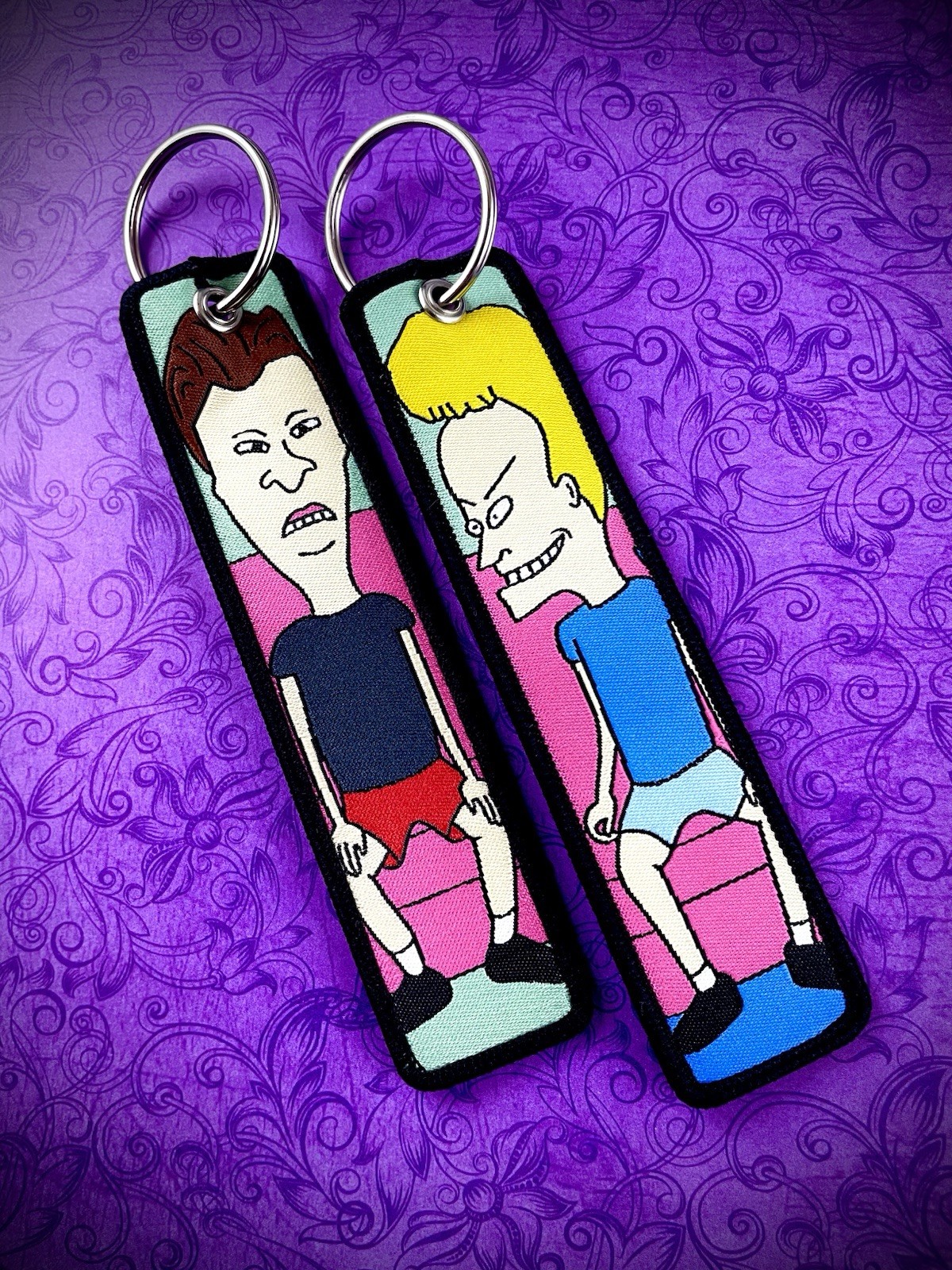 1 Piece Double Sided 5 Inch Beavis & Butthead Keychain