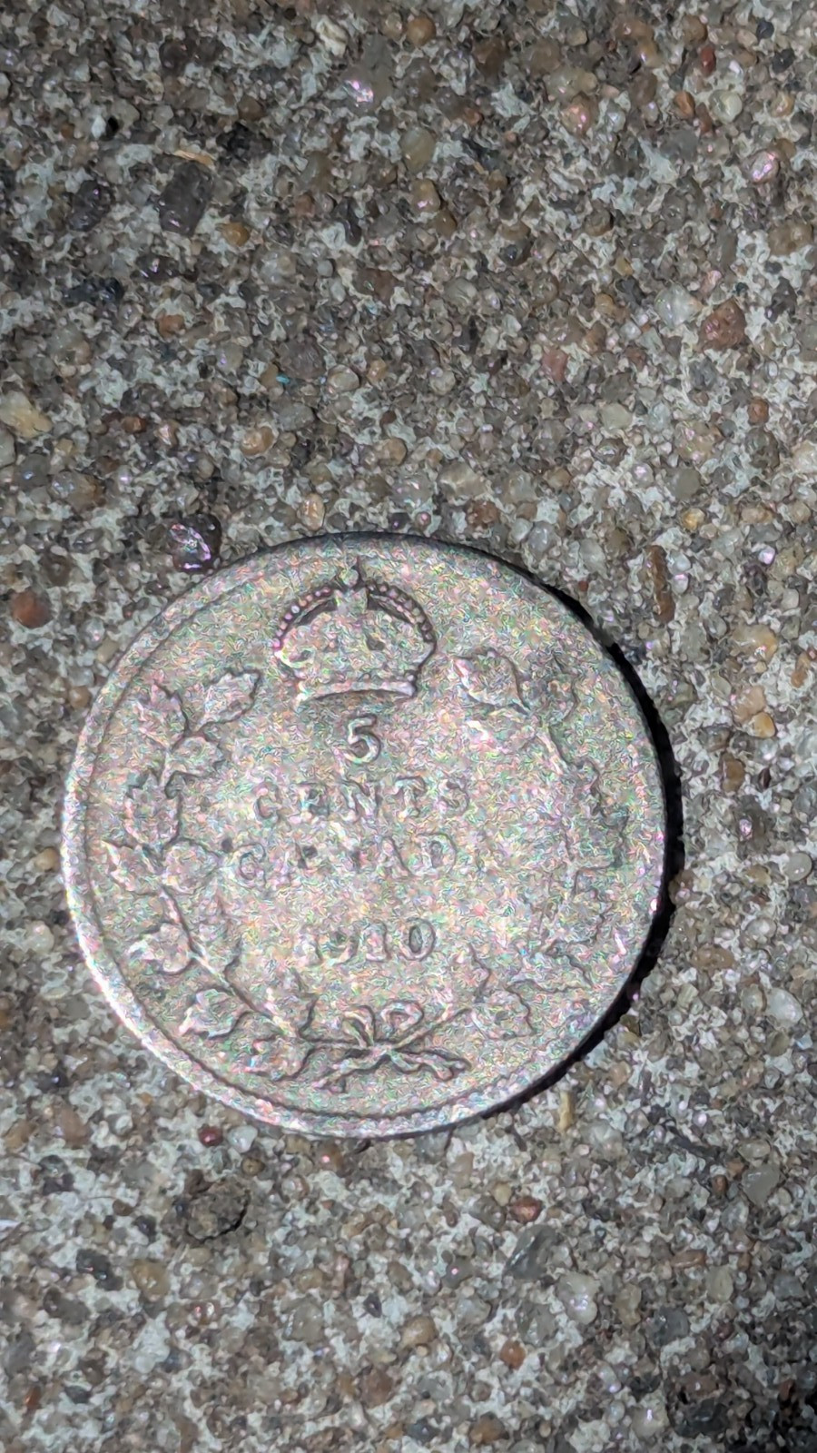1910 Canada 5 five cents Silver Coin