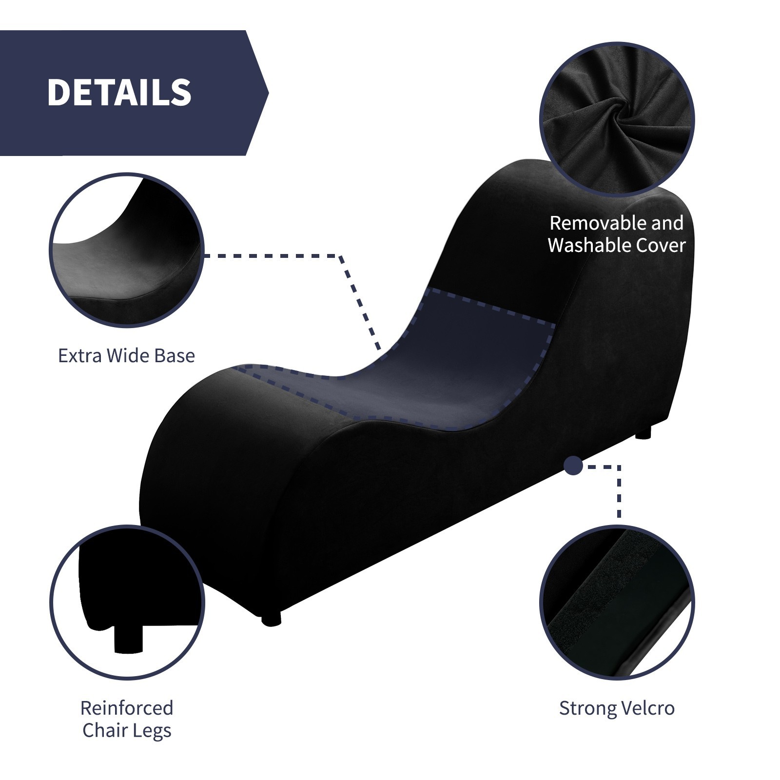 Zafly Yoga chair with backrest, Meditation Seat Chaise Lounge for Home & Office