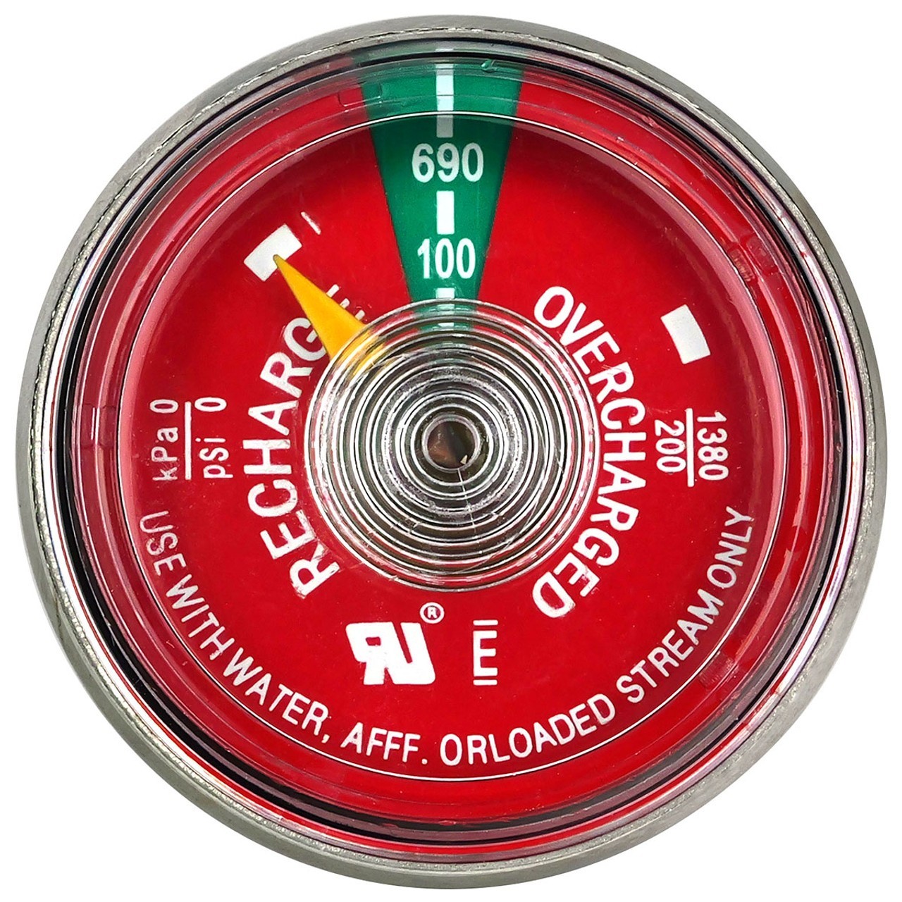 🎯 GENERAL WATER FIRE EXTINGUISHER 100 PSI REPLACEMENT GAUGE NEW