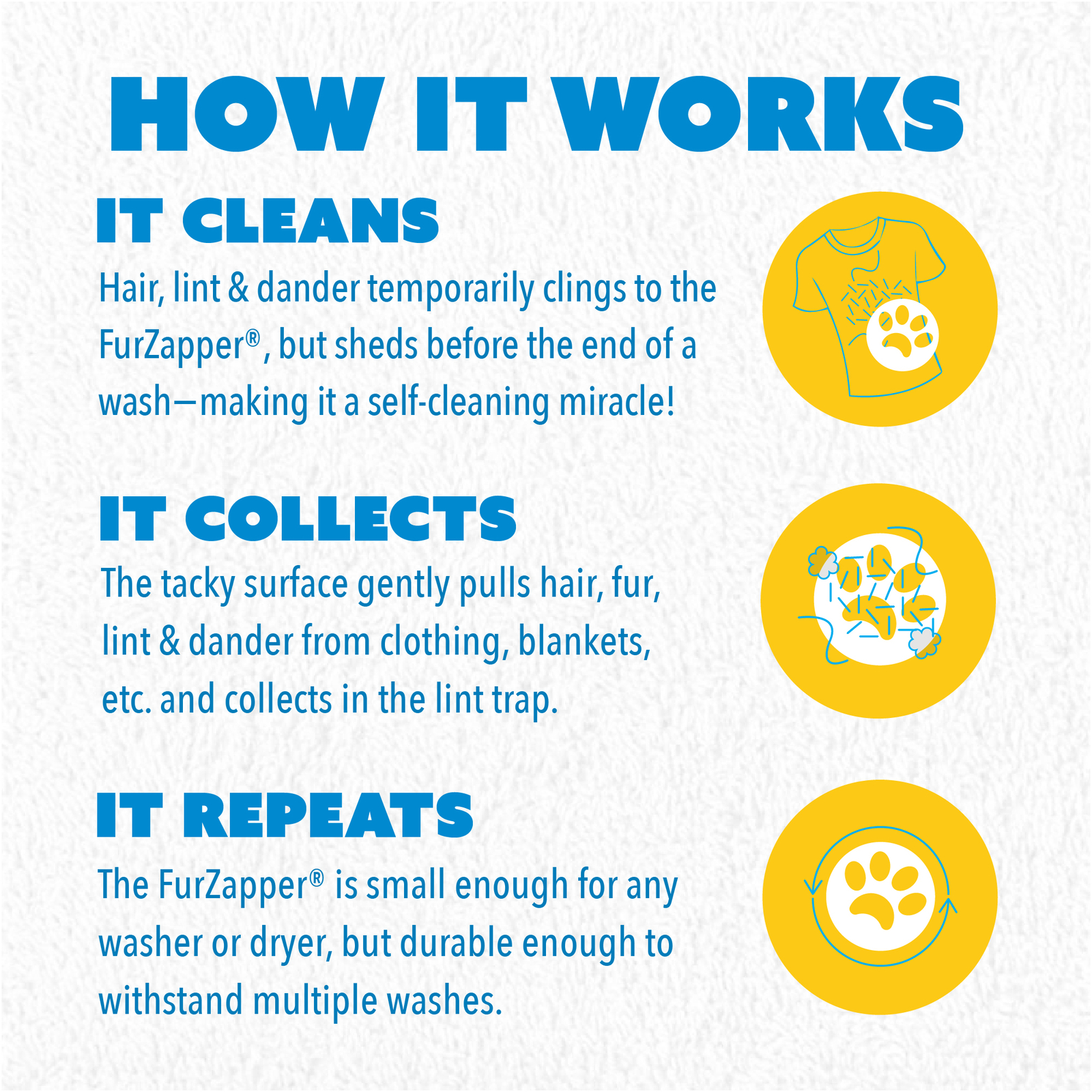 FurZapper Pet Hair Remover 6 count