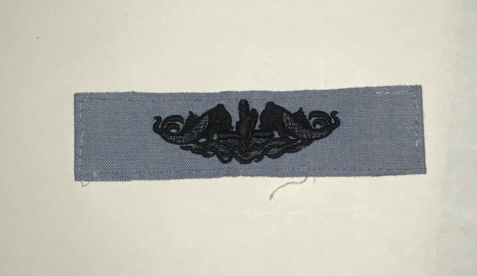 US NAVY Submarine Warfare Enlisted Sew On Badge Patch Chambray  shirt