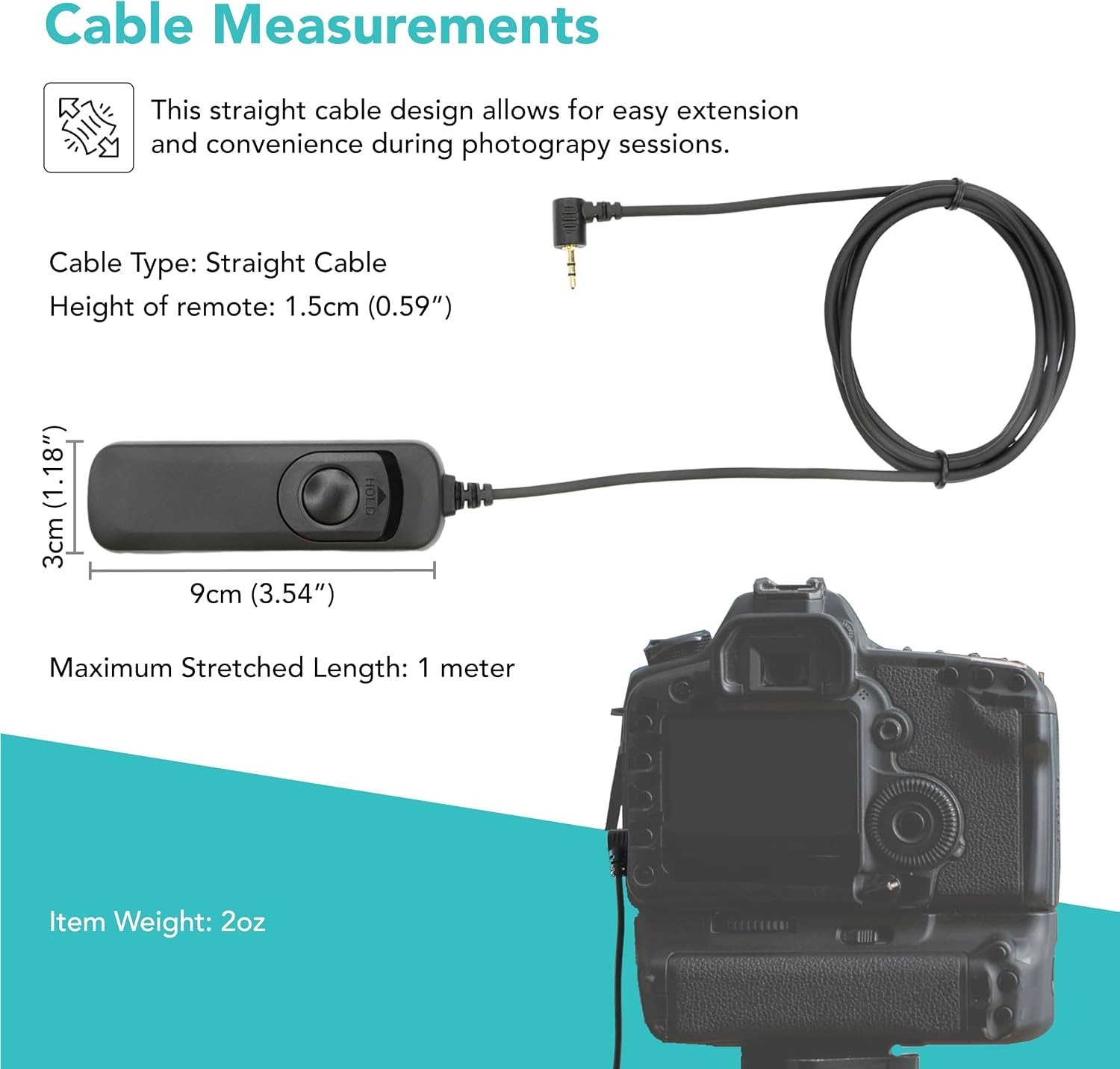 Wired Remote Shutter Release RS-60E3 f Canon EOS R6 V