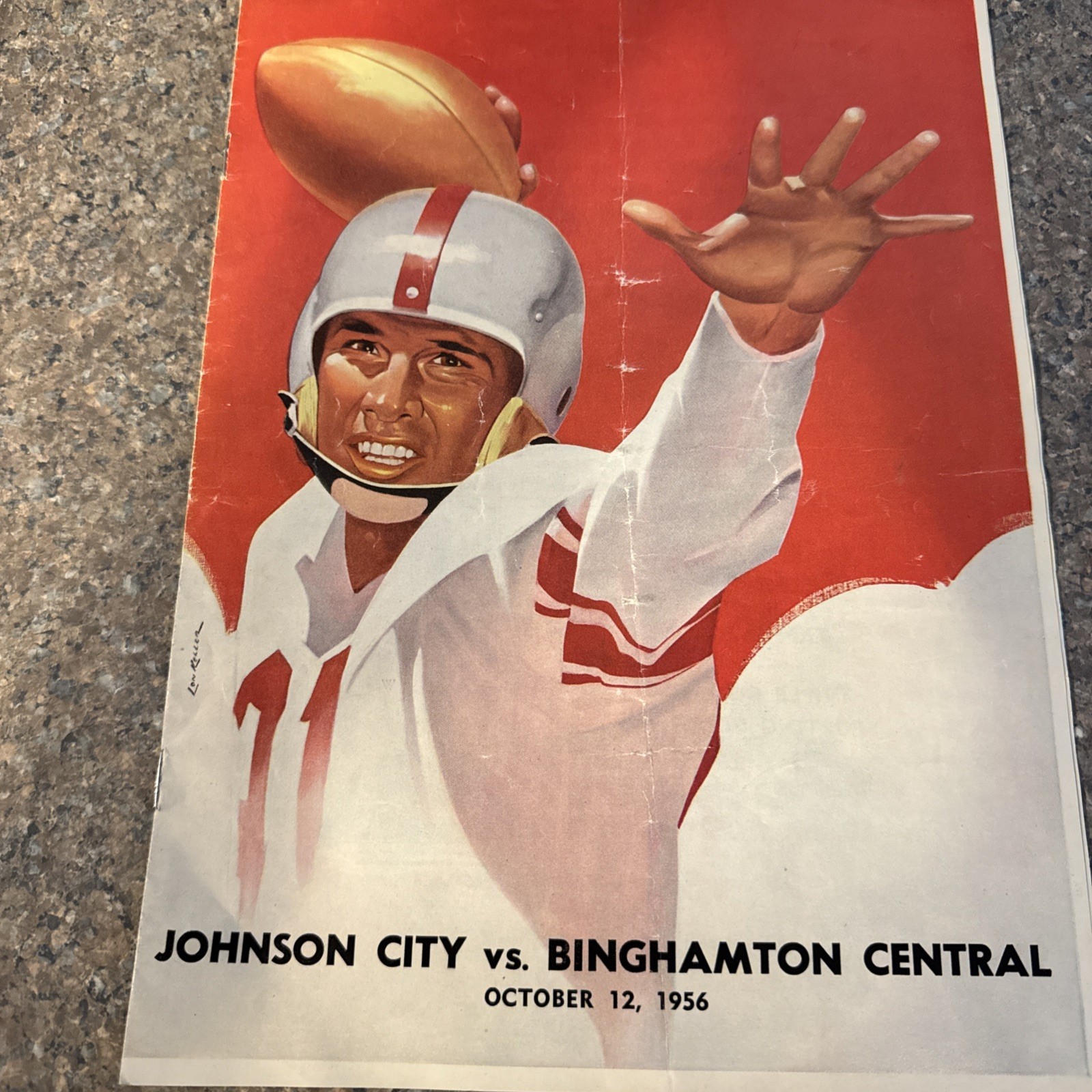 1956 Fri Oct 5th High School Football Program Johnson City VS Binghamton
