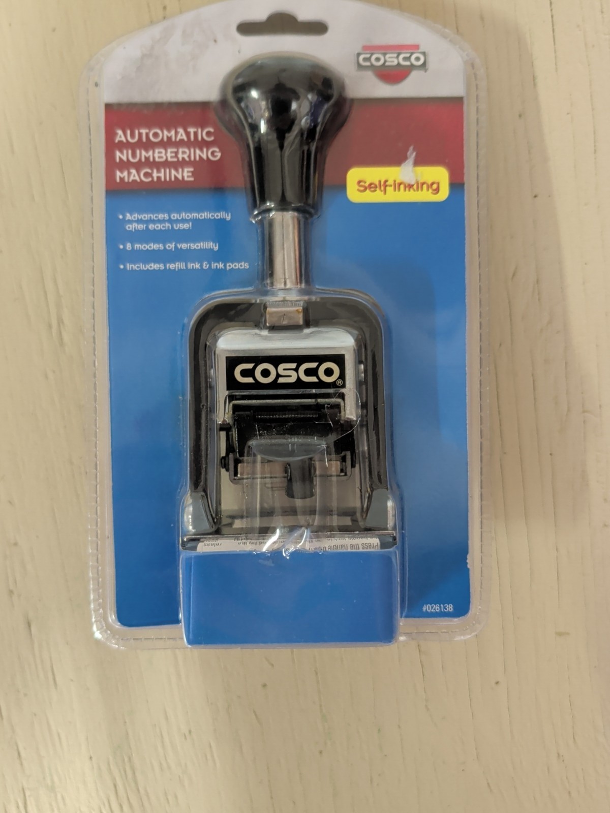 NEW Cosco Self-Inking Automatic Numbering Machine 026138 SEALED HAND HELD