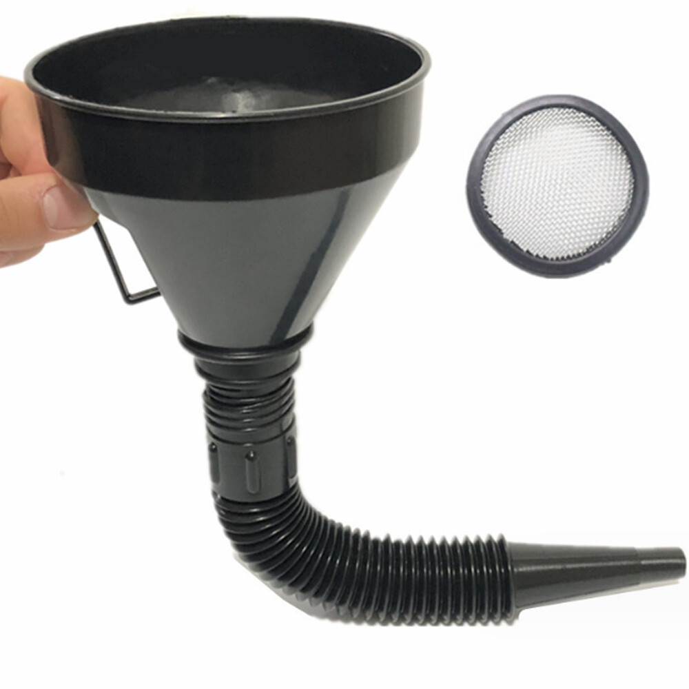 Oil Funnel Flexible Fuel Petrol Diesel Car Van Water Engine Filter Spout Filler