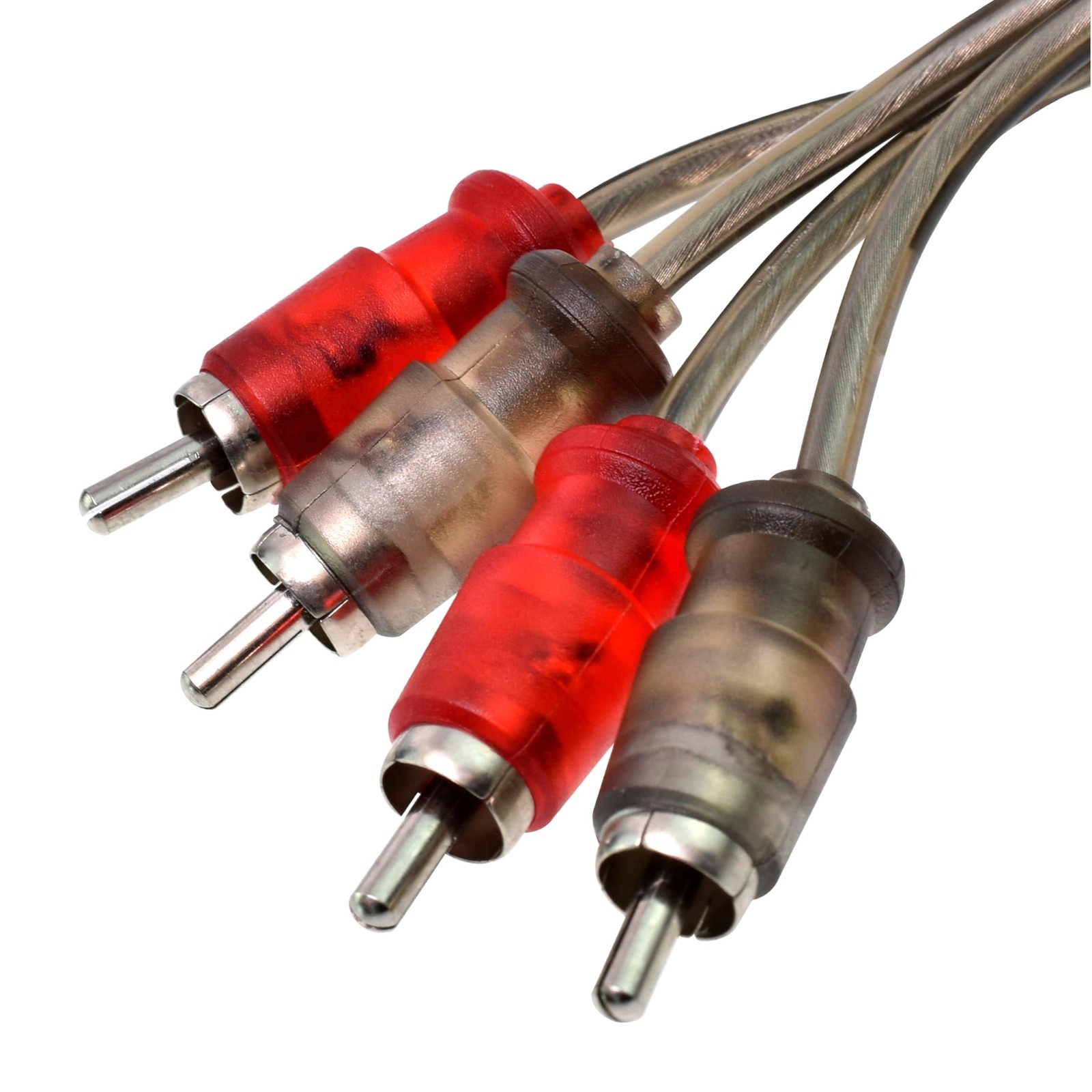 Conext Link Audio RCA Interconnect Cable Patch 1.5FT, 3 Pack, Transparent