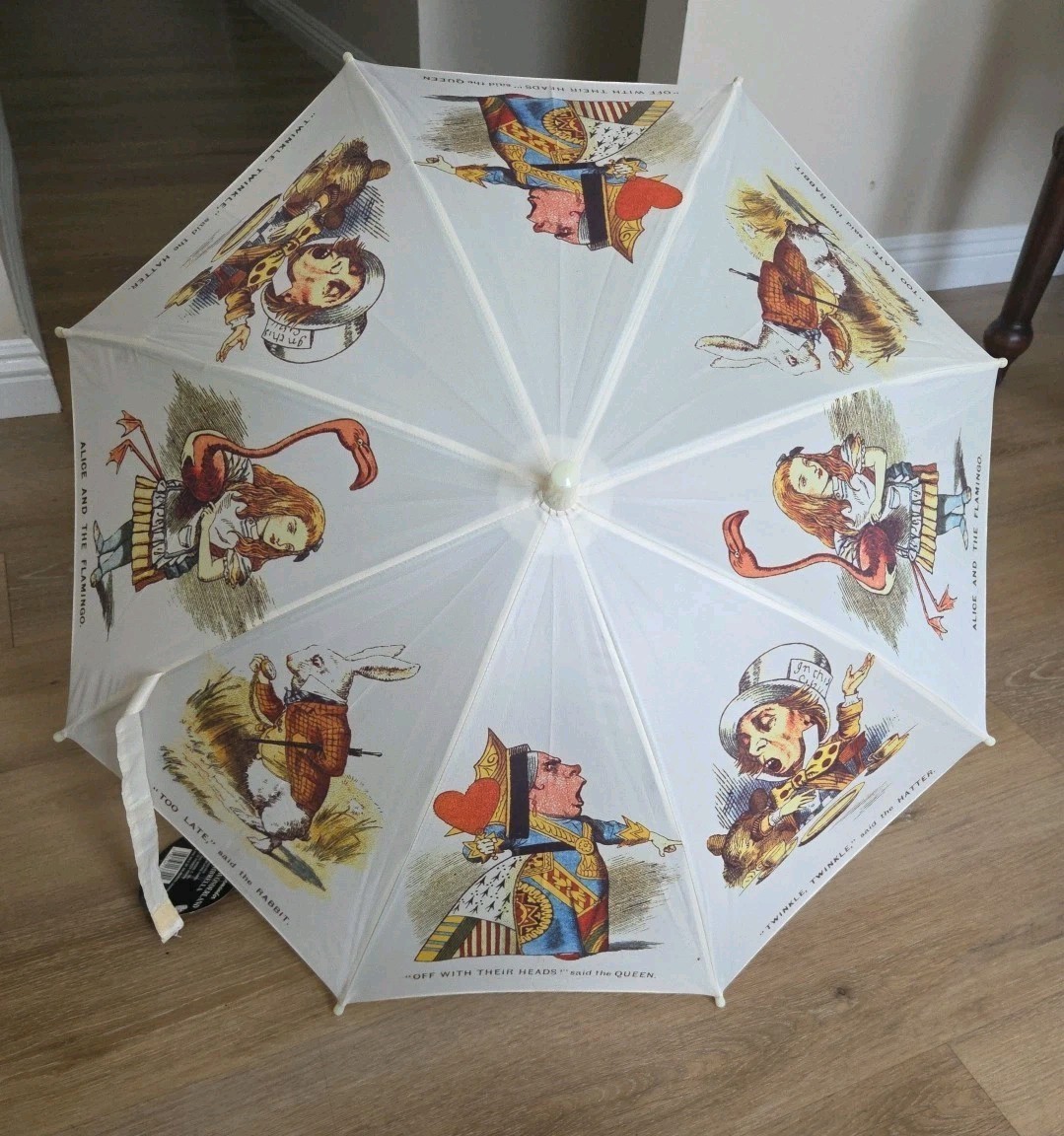 Vtg 1992 Salamander Alice In Wonderland Umbrella NWT Rare