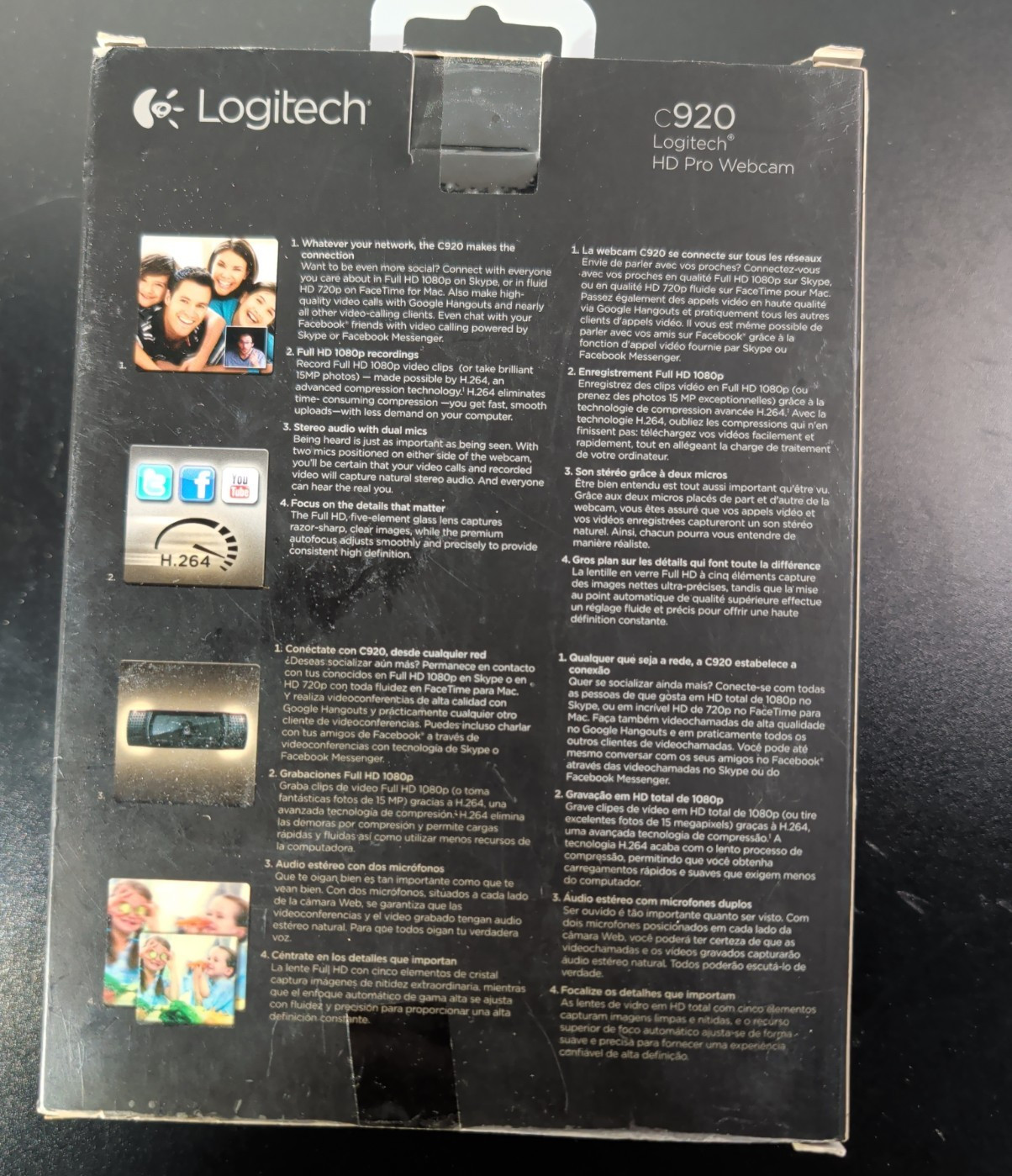 Logitech C920 HD Pro Full HD 1080P USB Webcam