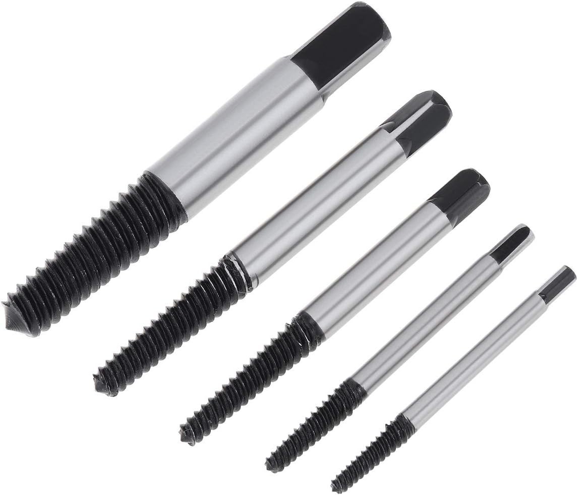 Versatile 5-Piece Screw Extractor Set - Quick Solution for Broken Bolt Removal