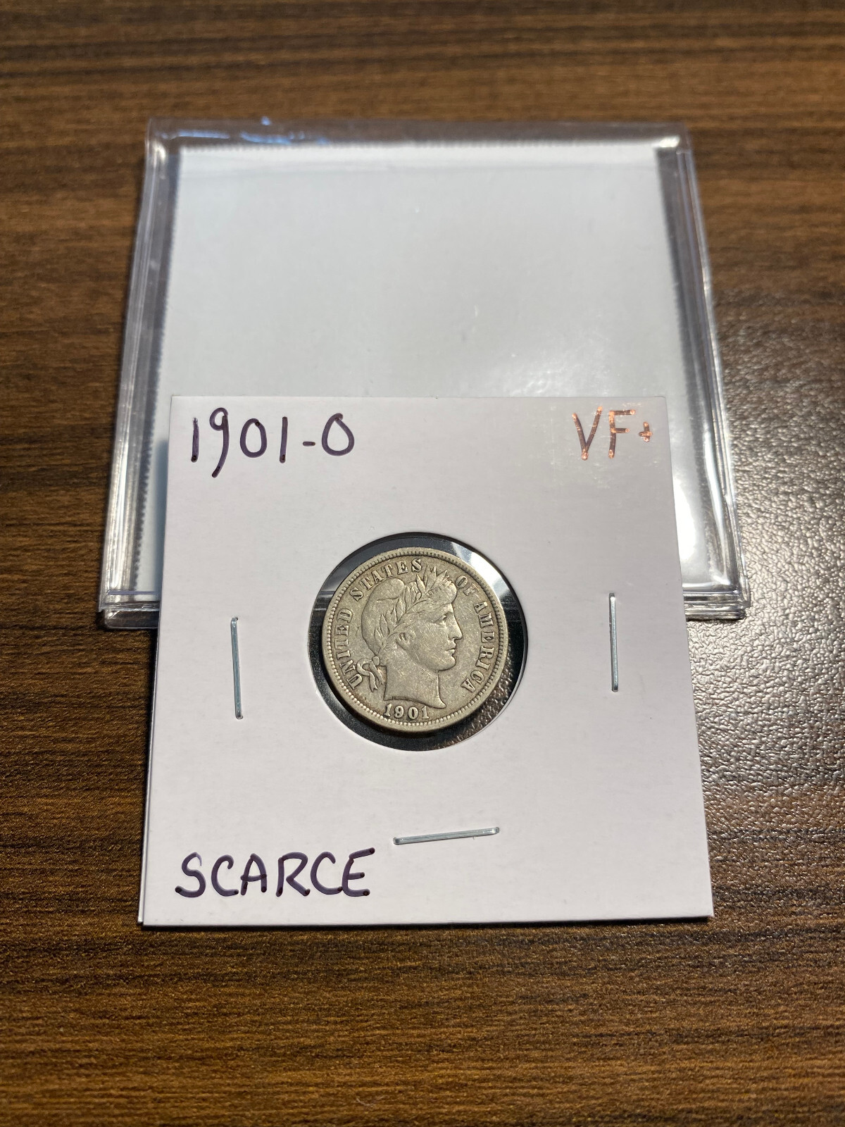 1901-O Barber Silver Dime 10C VERY FINE+ (VF+) PLUS
