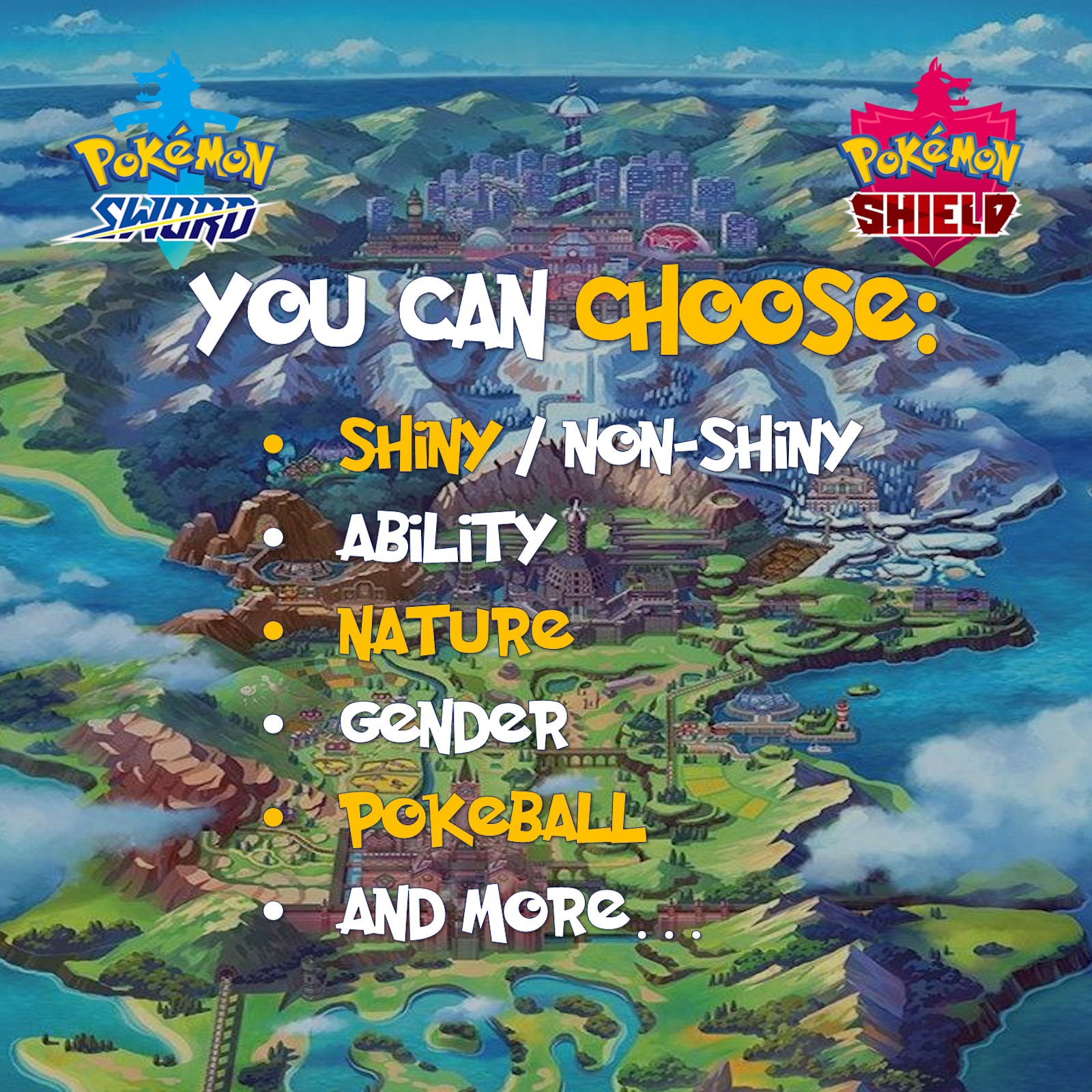 ✨Custom Pokemon Egg ✨Shiny ✨ Any 6 IV ✨ Sword and Shield