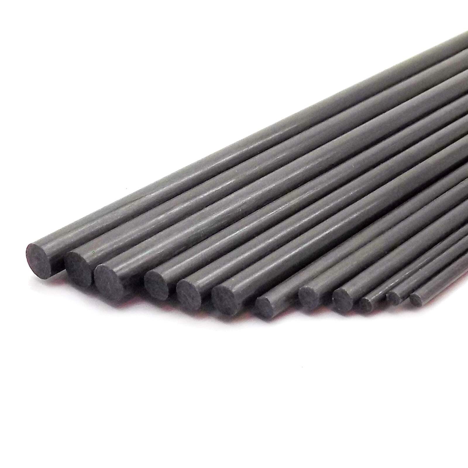 1M 1000mm Pultruded Carbon Fiber Round Rod 1-10mm Diameter