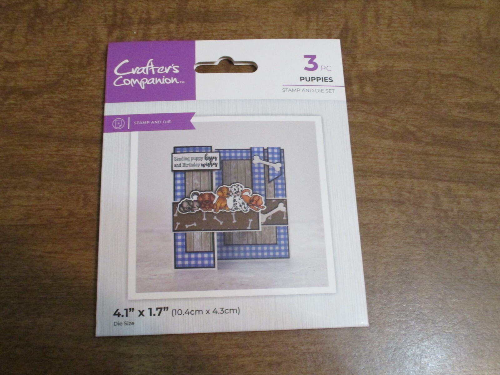 CRAFTERS COMPANION STAMP AND DIE SET PUPPIES