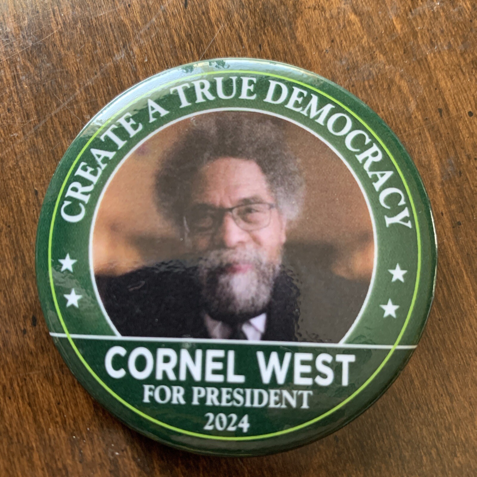 Third Party 2024 Cornel West Presidentsl Political Campaign Pinback Button