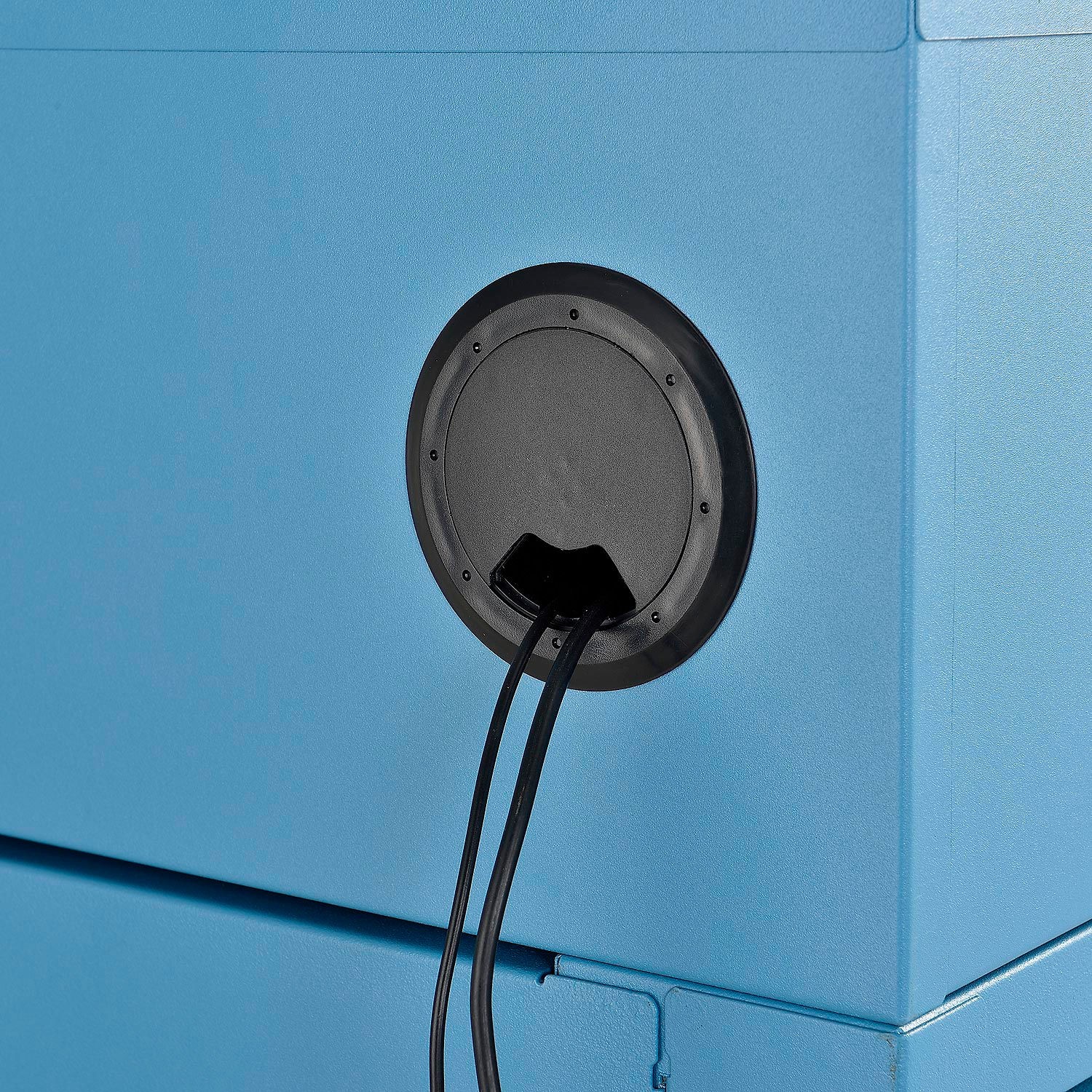 Mobile Security LCD Computer Cabinet Enclosure Blue 24-1/2"W x 22-1/2"D x