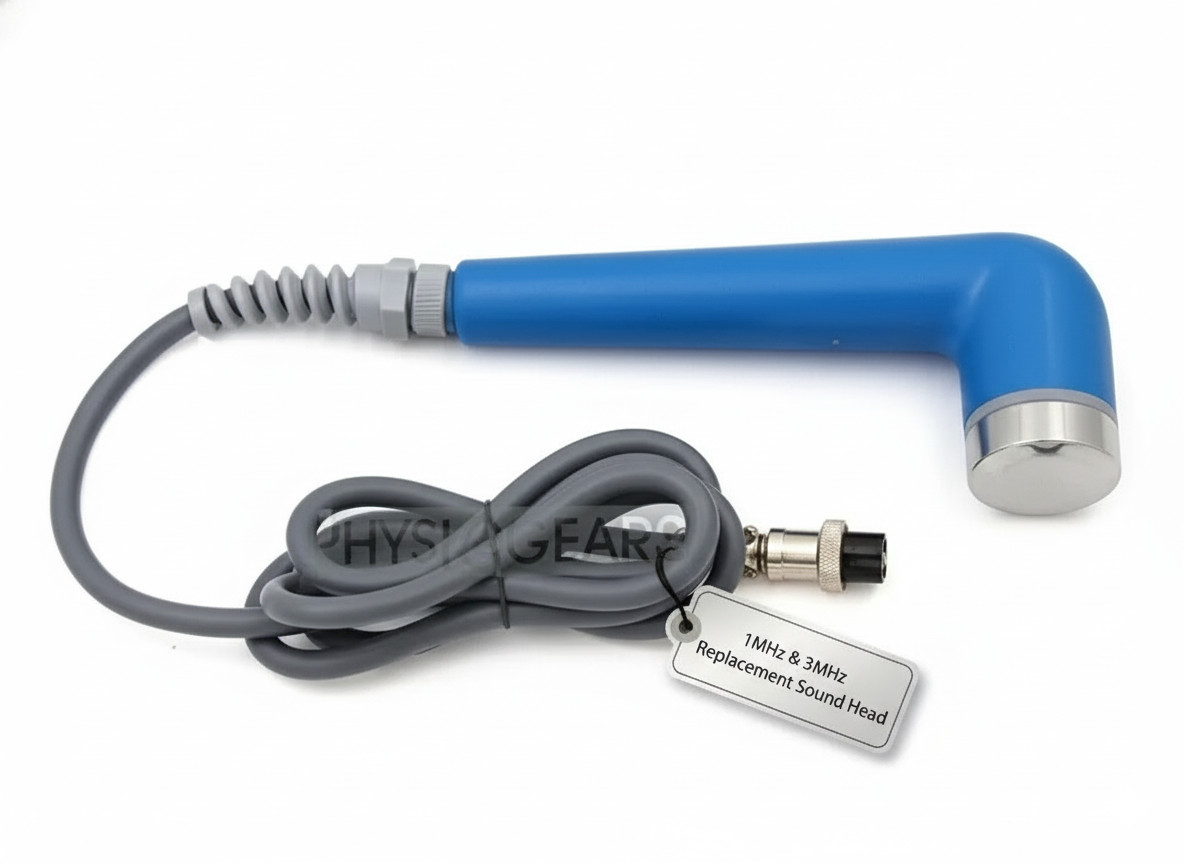 Ultrasound Therapy Head with Cable – 1MHz & 3MHz Replacement Sound Head