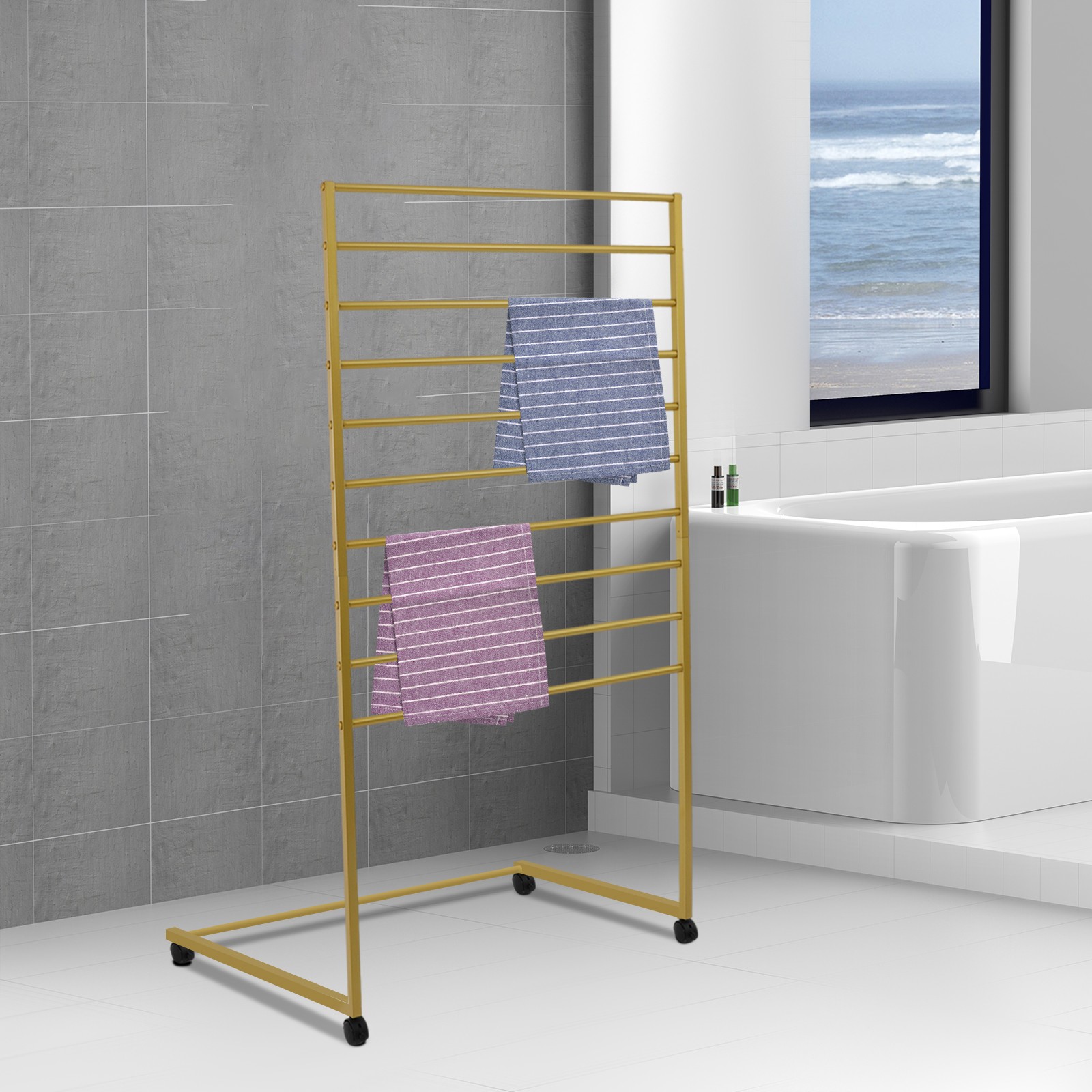 Scarf Display Stand,10 Tier Metal Scarf Holder Organizer,Freestanding Scarf Rack