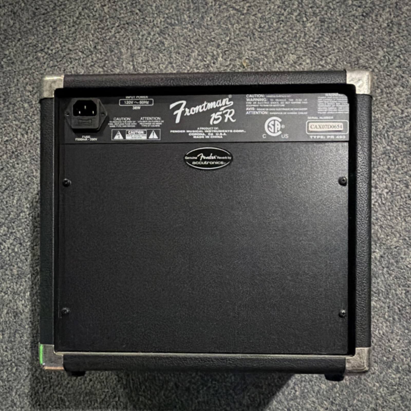 Fender Frontman 15R 15W Solid State 2-Channel Combo Amp 8 Ohm Practice