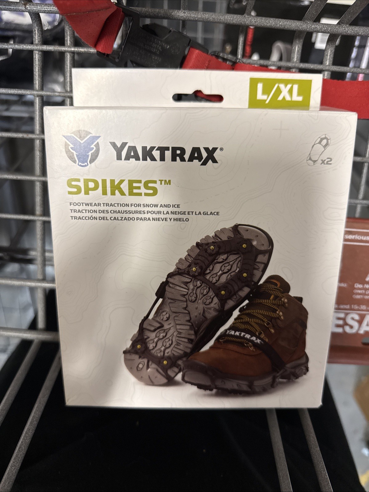 Yaktrax Spikes Footwear Traction for Snow & Ice Size Large / XL 1 Pair 08541