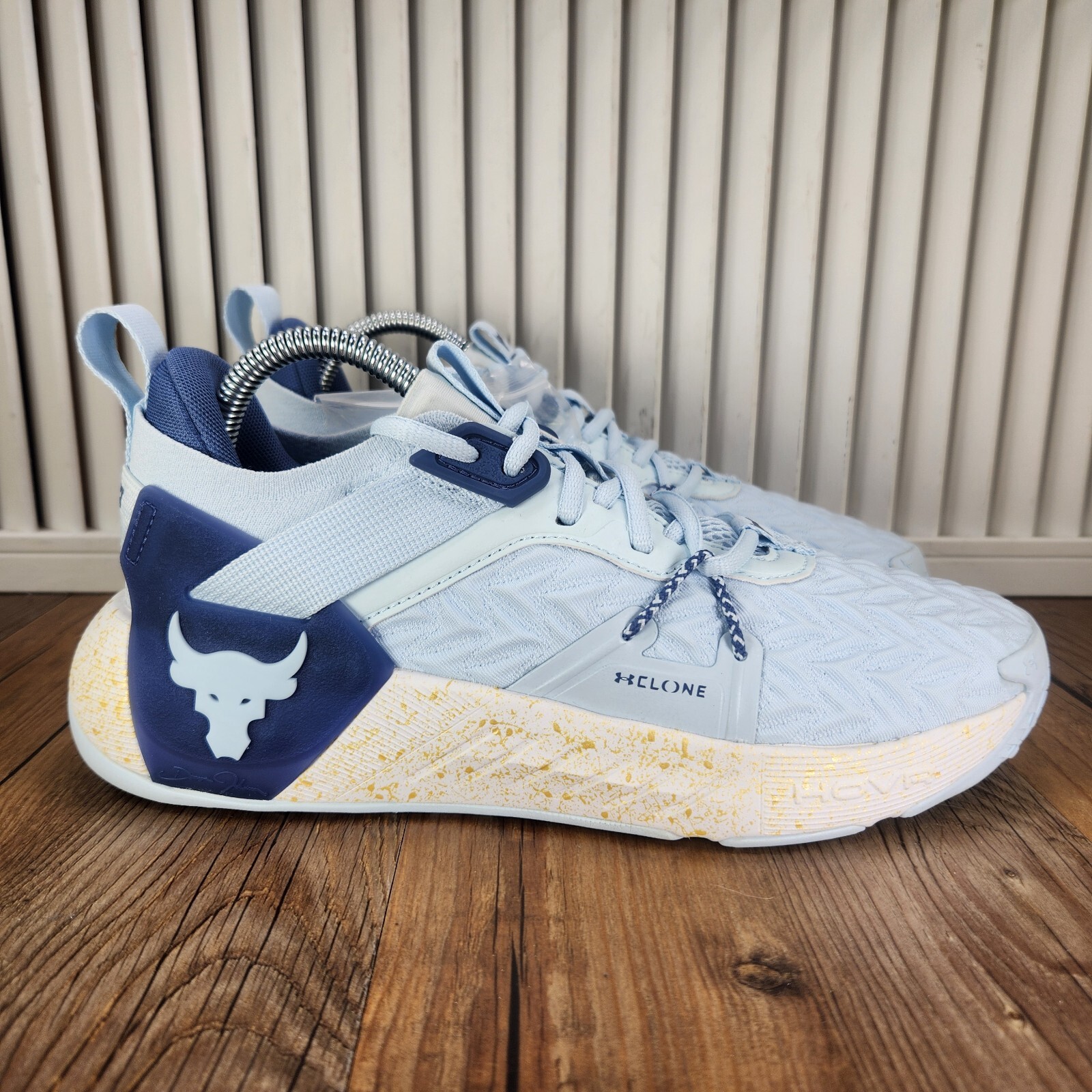 Womens 9 Under Armour Project Rock 6 Halogen Blue Training Sneakers Shoes NEW