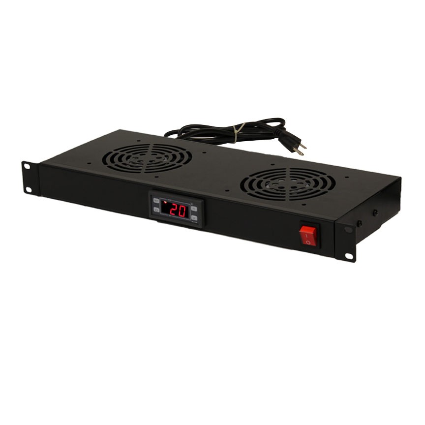 1U AV Server Rack 2 Cooling Fans Rack Mountable IT Audio Video Equipment