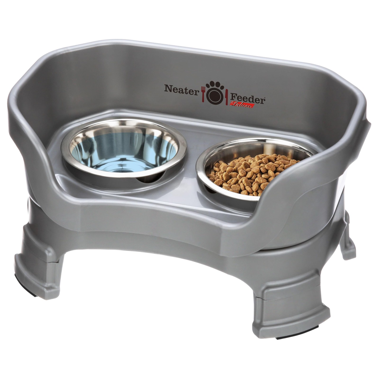Neater Feeder Deluxe Mess-Proof Elevated Cat Bowls, 2 Height Adjustable (6”