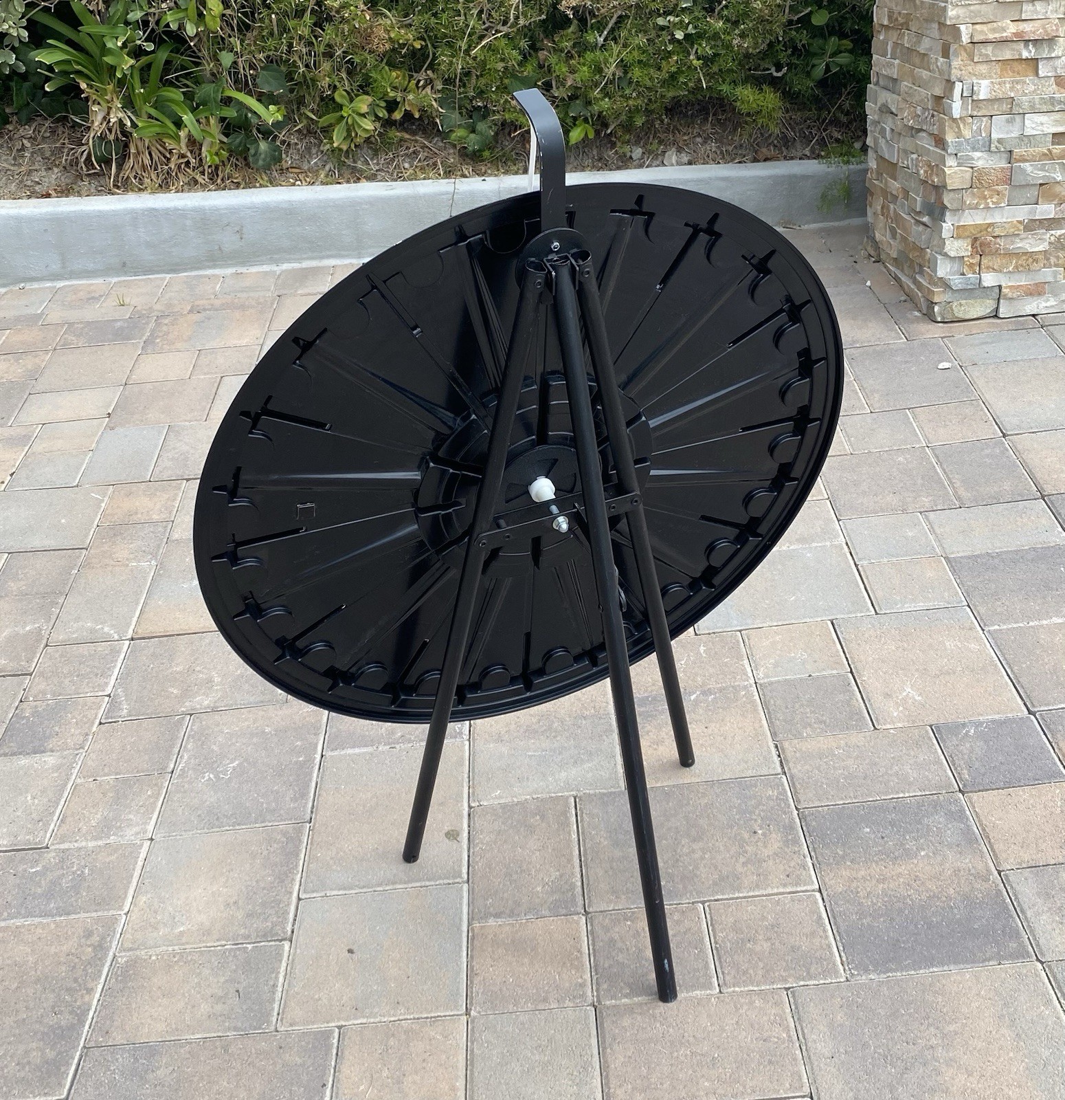 30” Plastic Prize Wheel with 24 Side InsertsSlots for Printouts - Black