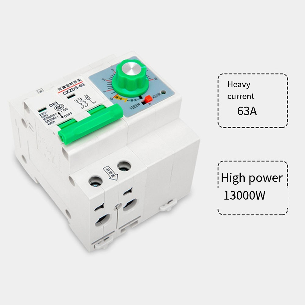 Mechanical Adjustable Timer Switch 63A 13000W Water Pump Memory Timer 1min-6h