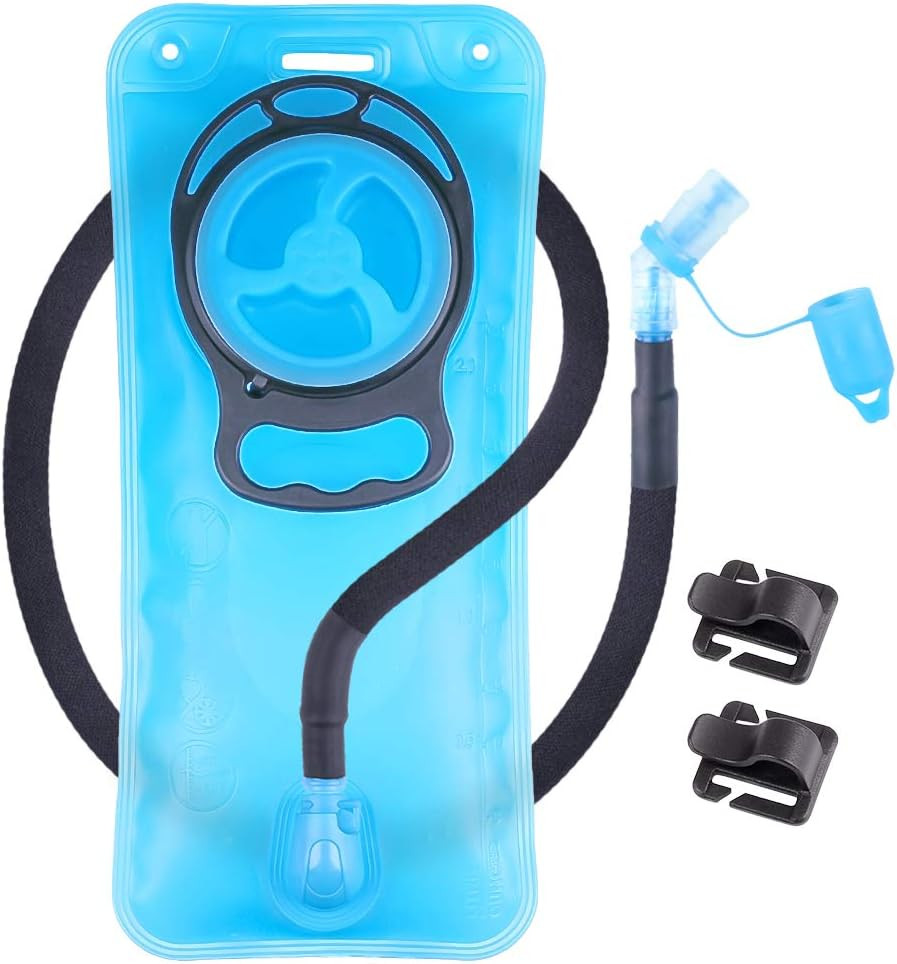 2L Hydration Bladder, BPA Free Water Bladder for Hiking Backpack 2 Liter Militar