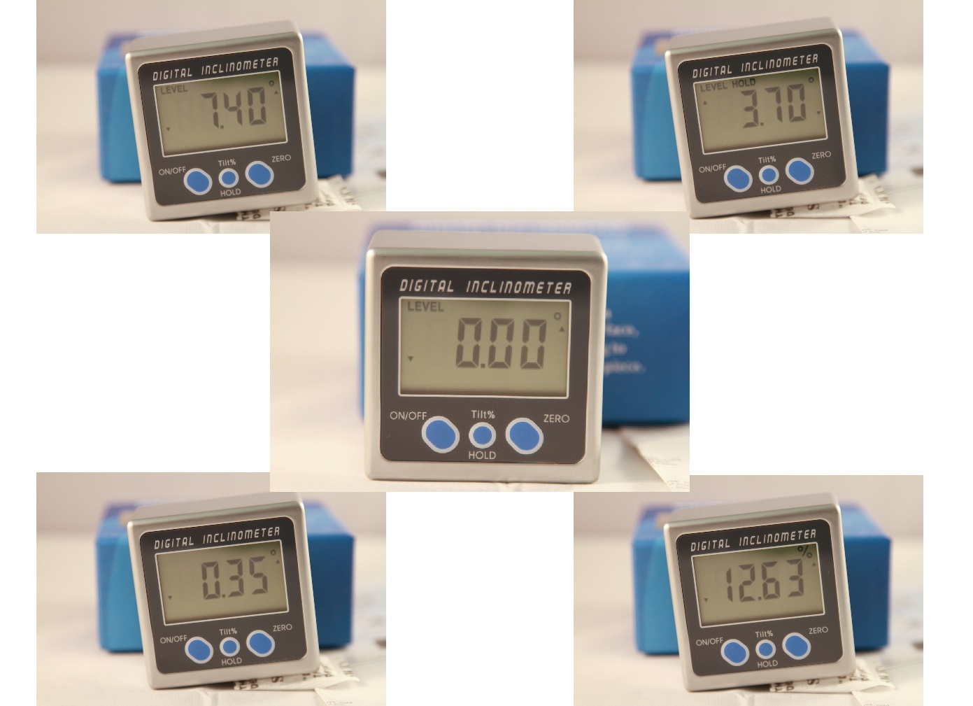 5 Designs - Digital Box Gauge Angle Protractor Level Inclinometer Magnetic Base