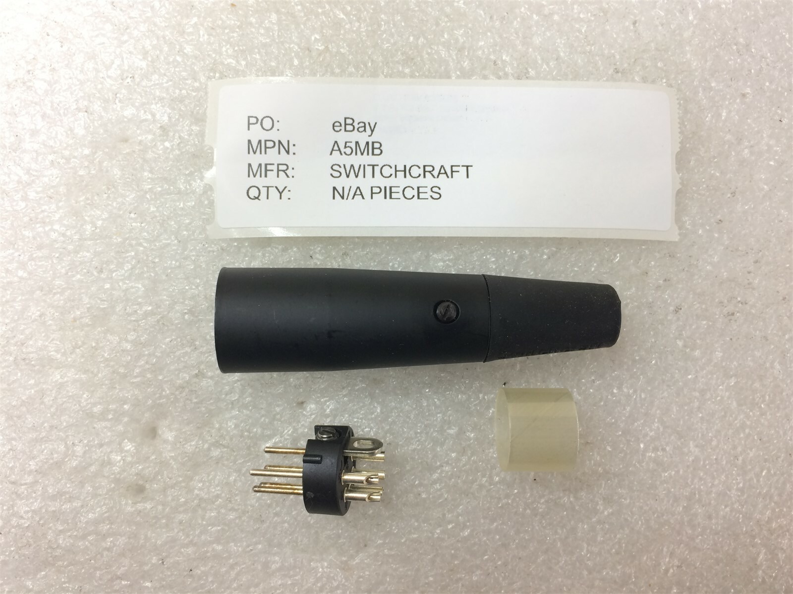 A5MB SWITCHCRAFT CONN RCPT MALE XLR 5-PIN SOLDER CUP 1 UNIT
