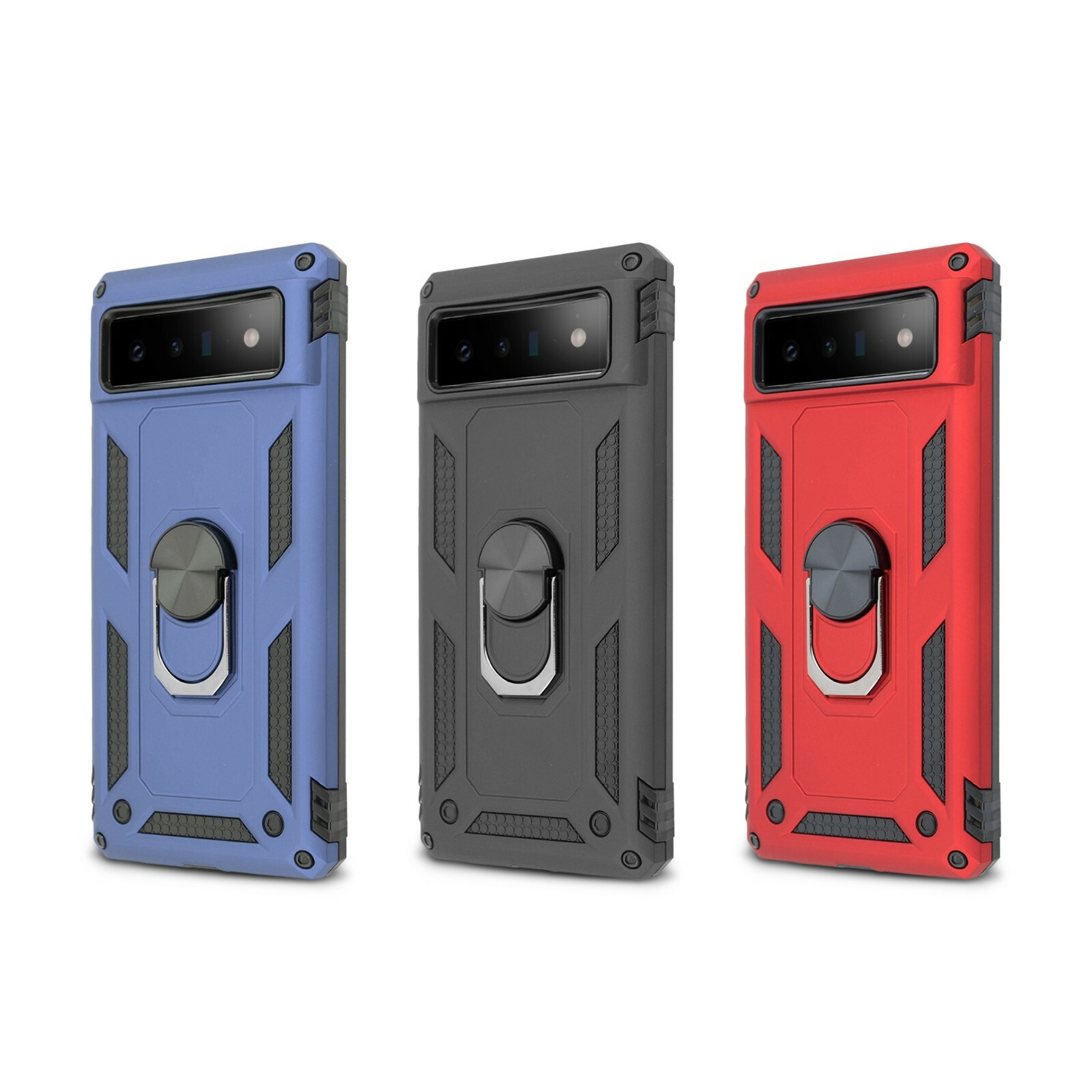 For Google Pixel 6 / 6 Pro Case Ring Kickstand Full Body Stand Armor Phone Cover