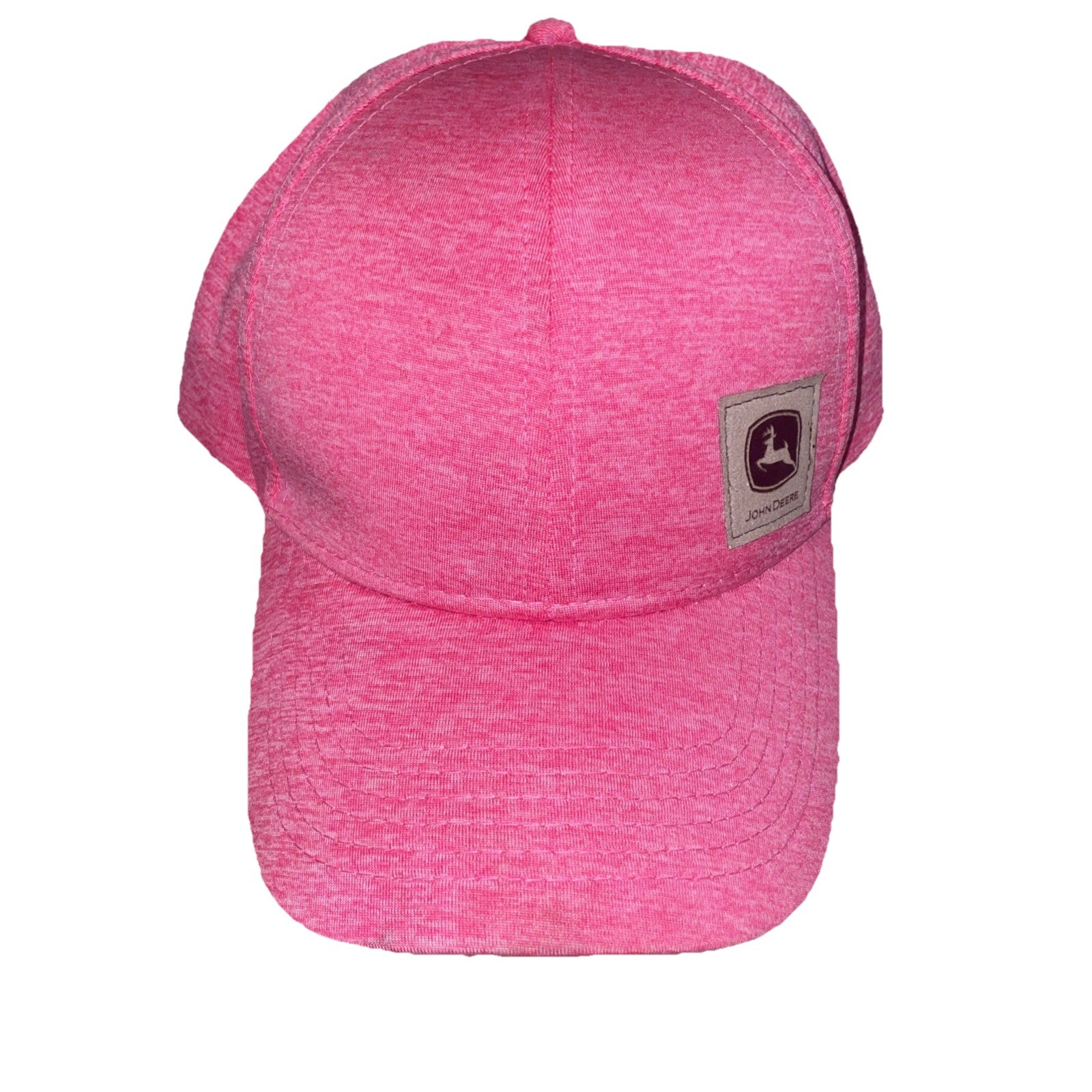 John Deere Pink Heather Baseball Cap Women's Adjustable Snapback Hat w/ Patch