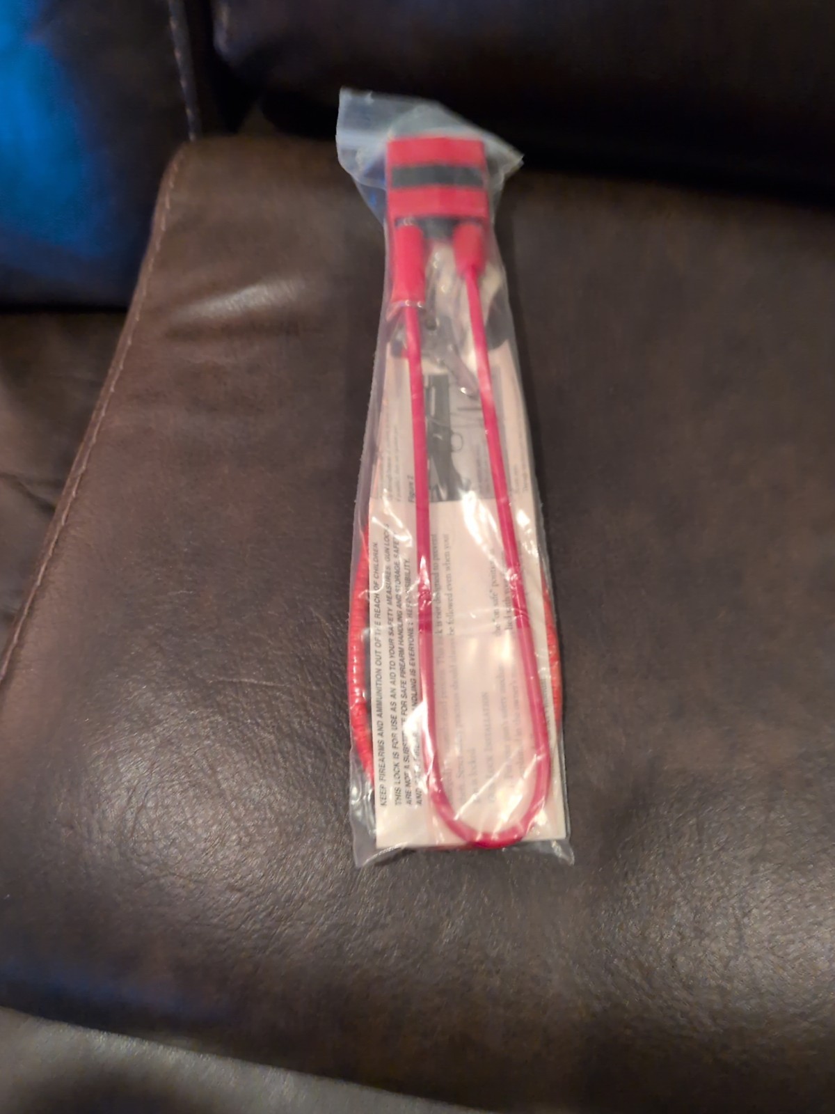 Lot of 2 Brand New Red Firearm Gun Locks with 2 Keys