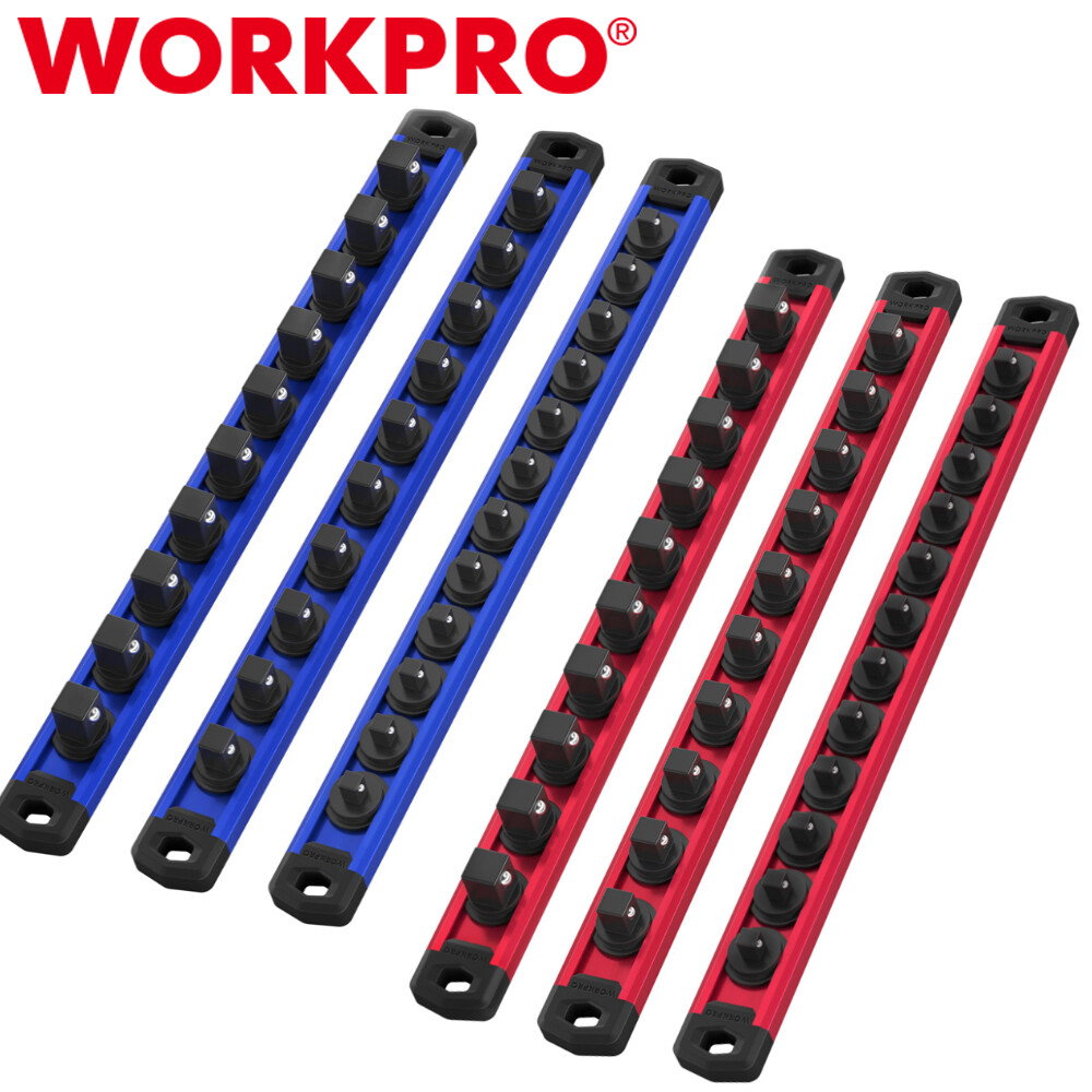 NEW 6-PACK 1/4" 3/8" 1/2" Drive Magnetic Socket Organizer Set Socket Holder Rack