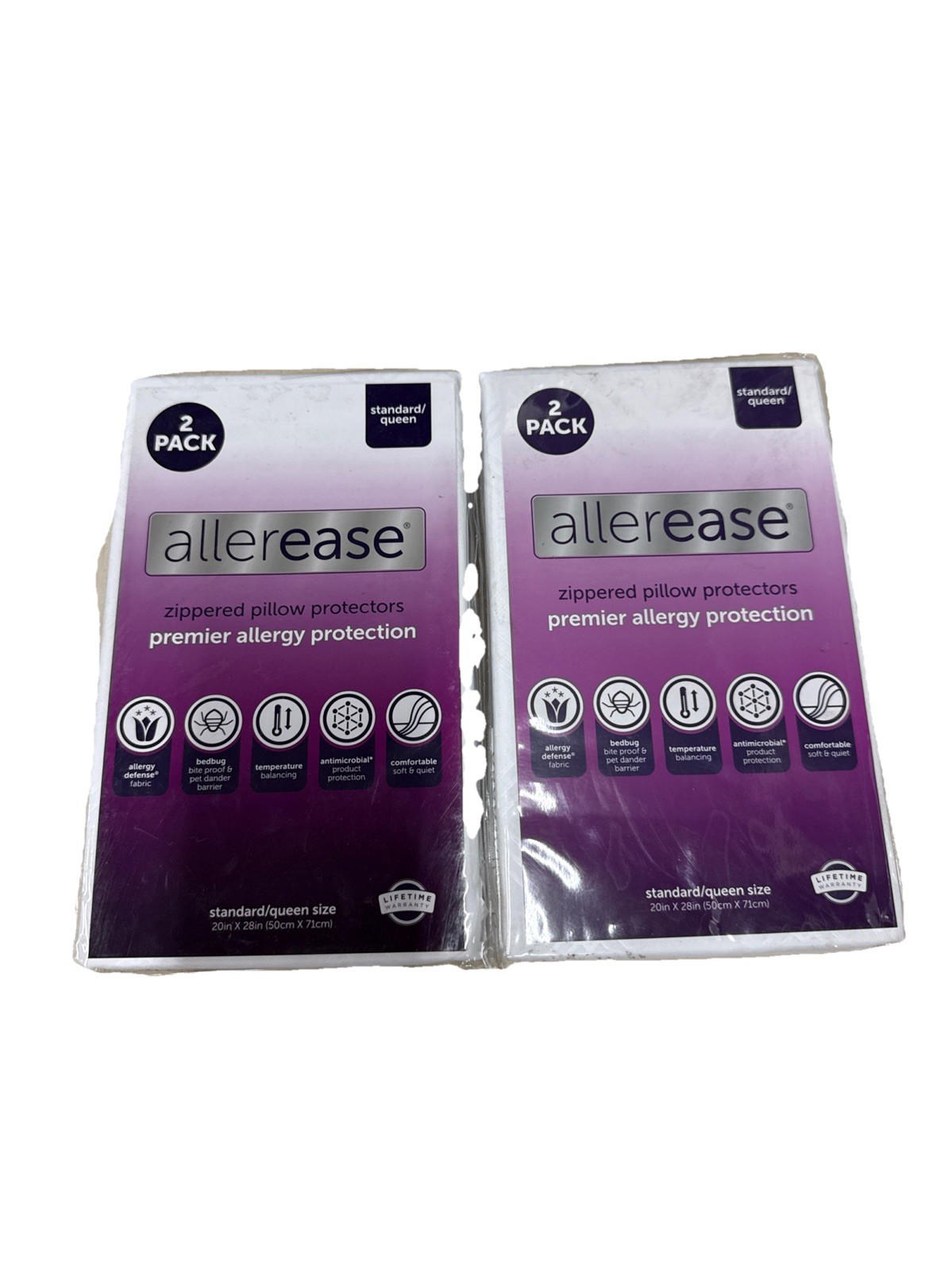 Set of 2 Standard/Queen AllerEase Pillow Protectors - 2 Pack