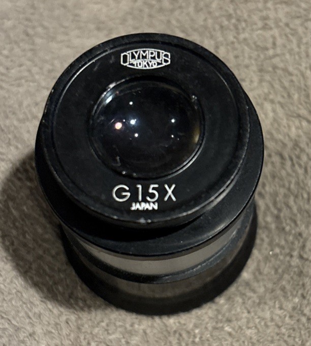 Olympus Tokyo G15X Microscope Eyepiece w/ Eye Cup *CLEANED + TESTED