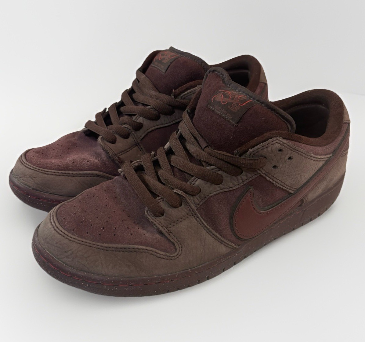 Size 11.5 Nike SB Dunk Premium Low City of Love Collection - Burgundy Crush