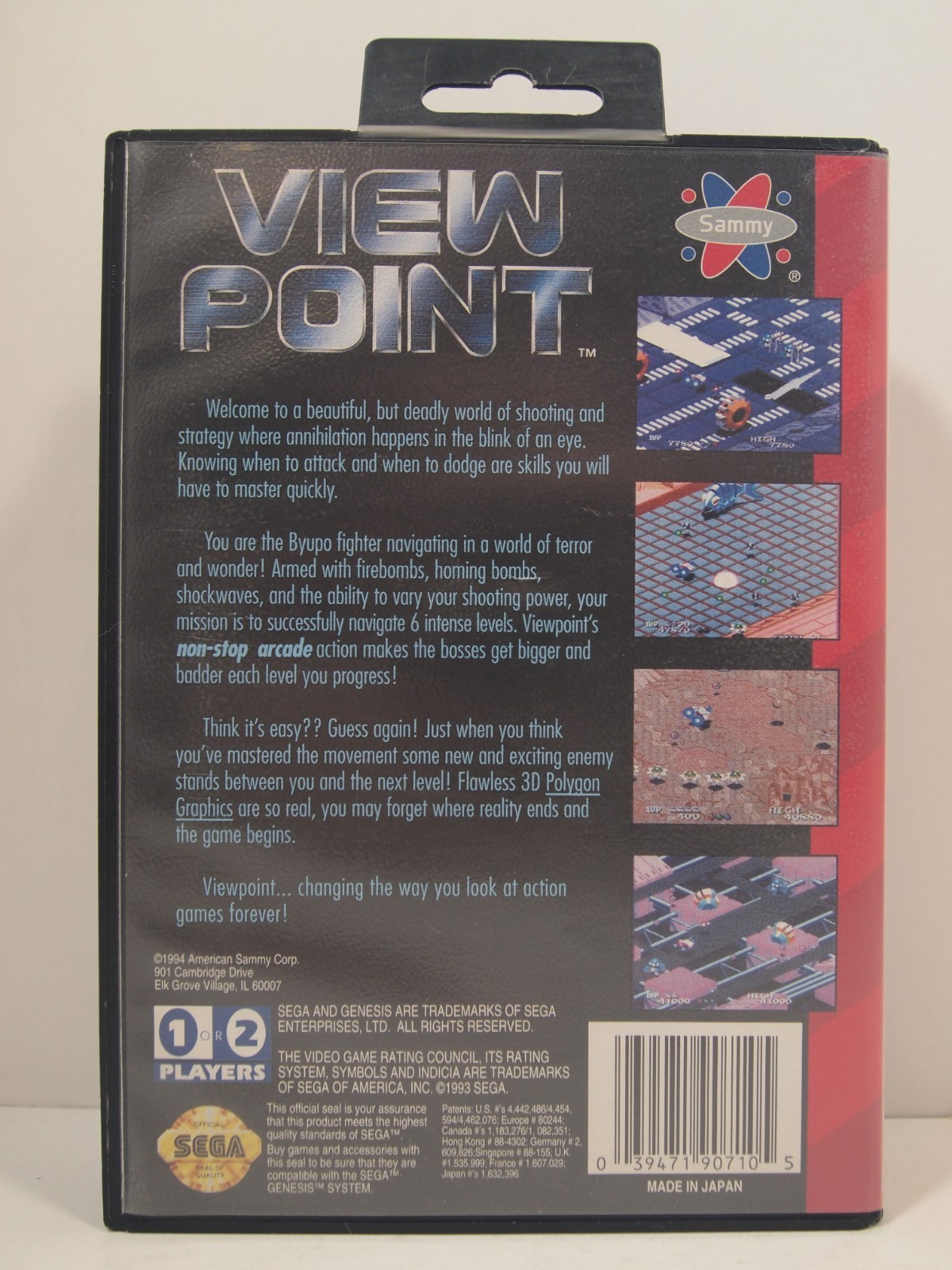Viewpoint Case (SEGA Genesis) Authentic BOX ONLY