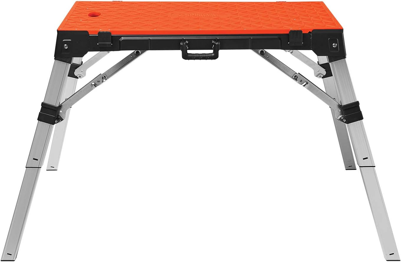 30146A 4 in 1 Portable Workbench Work Table Dolly Scaffold and Creeper Adjustab