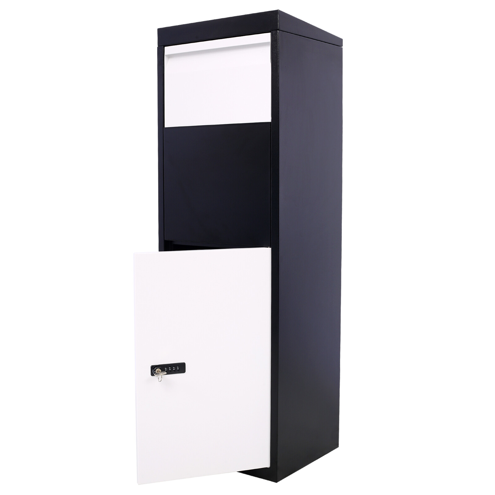 Package Delivery Boxes Galvanized Steel Parcel Mailbox w/Code Lock & Hardware
