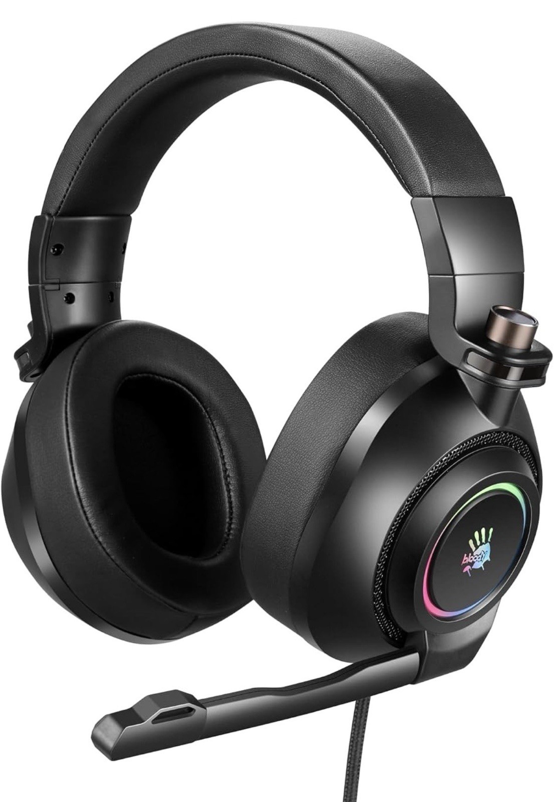 Bloody G580 Virtual 7.1 RGB Gaming Headset Noise Canceling Mic PC PS4 PS5 Black