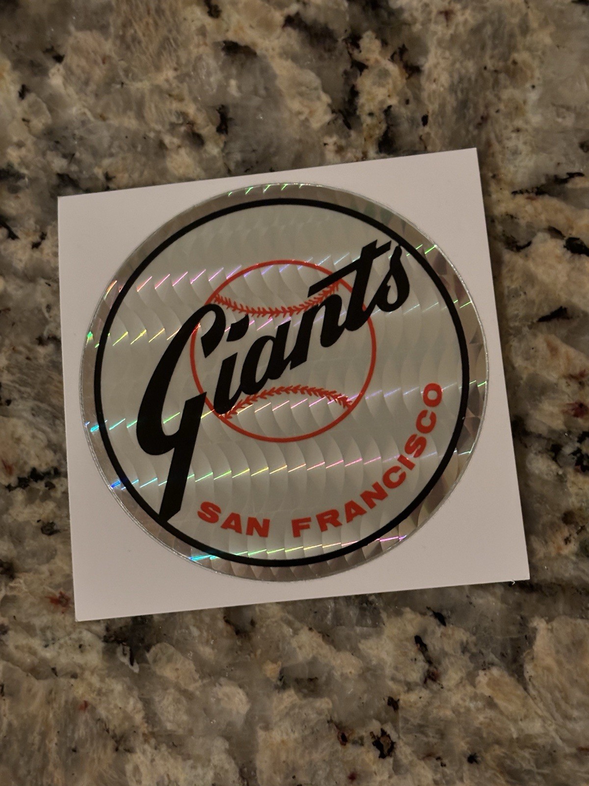 SAN FRANCISCO GIANTS VINTAGE MLB BASEBALL STICKER 3” PRIZM KODAK